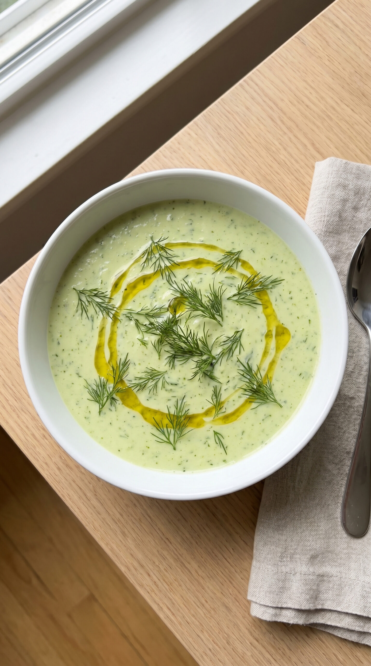 Chilled Cucumber Avocado Soup