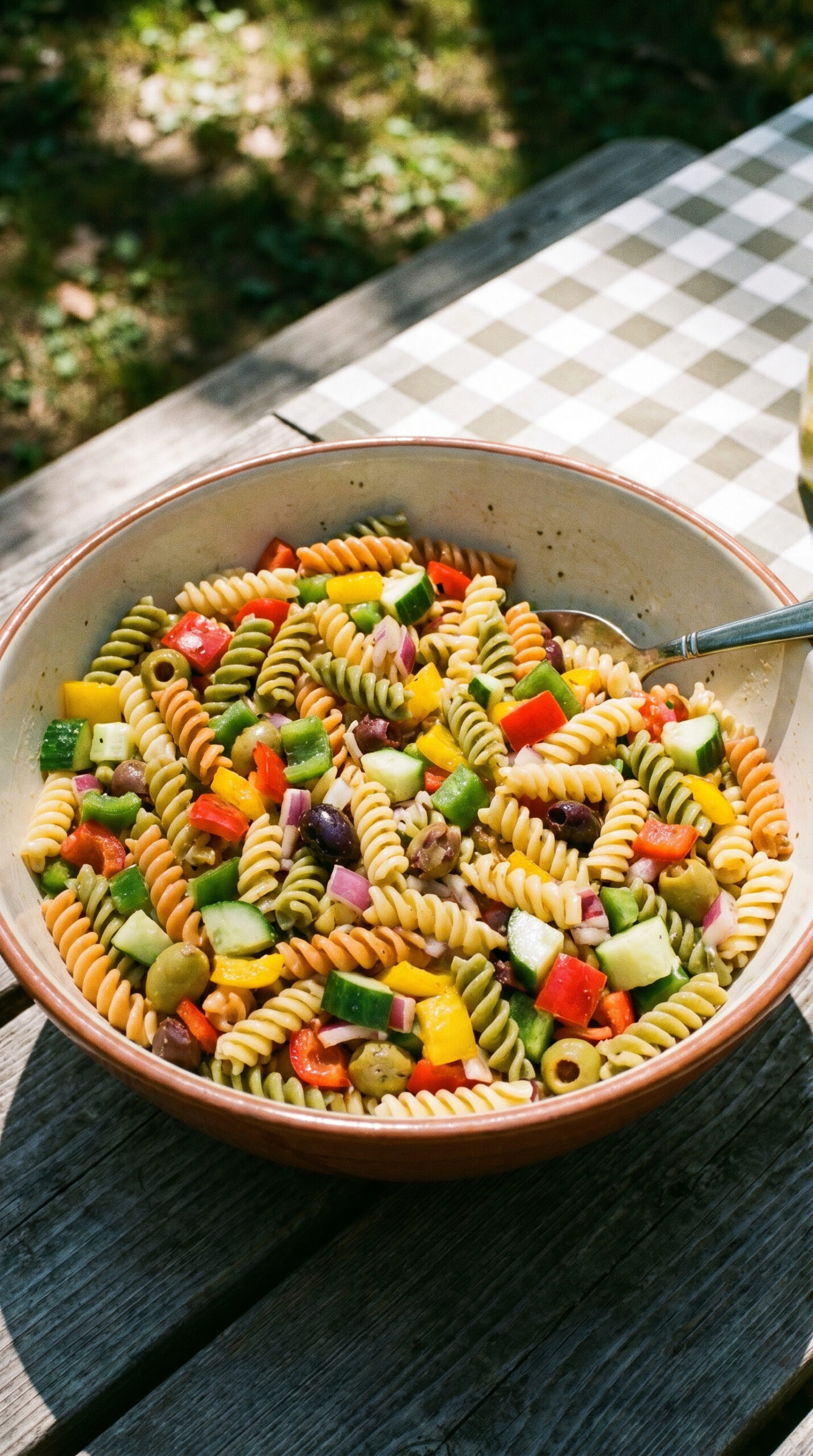 Rotini Pasta Salad with Vegetables