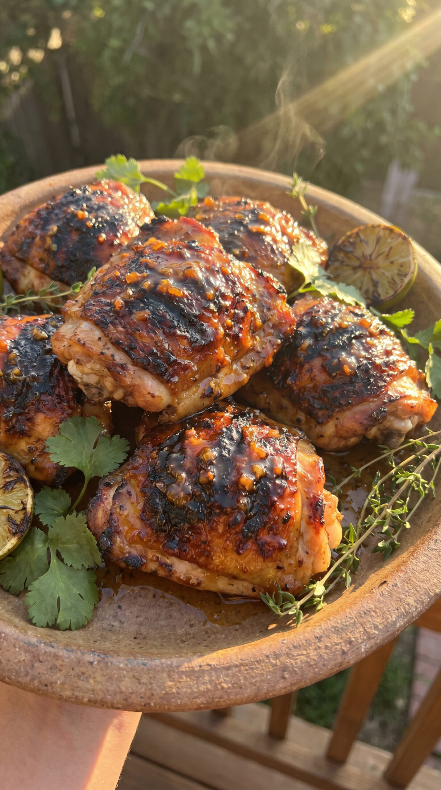 Grilled Honey Lime Chicken Thighs