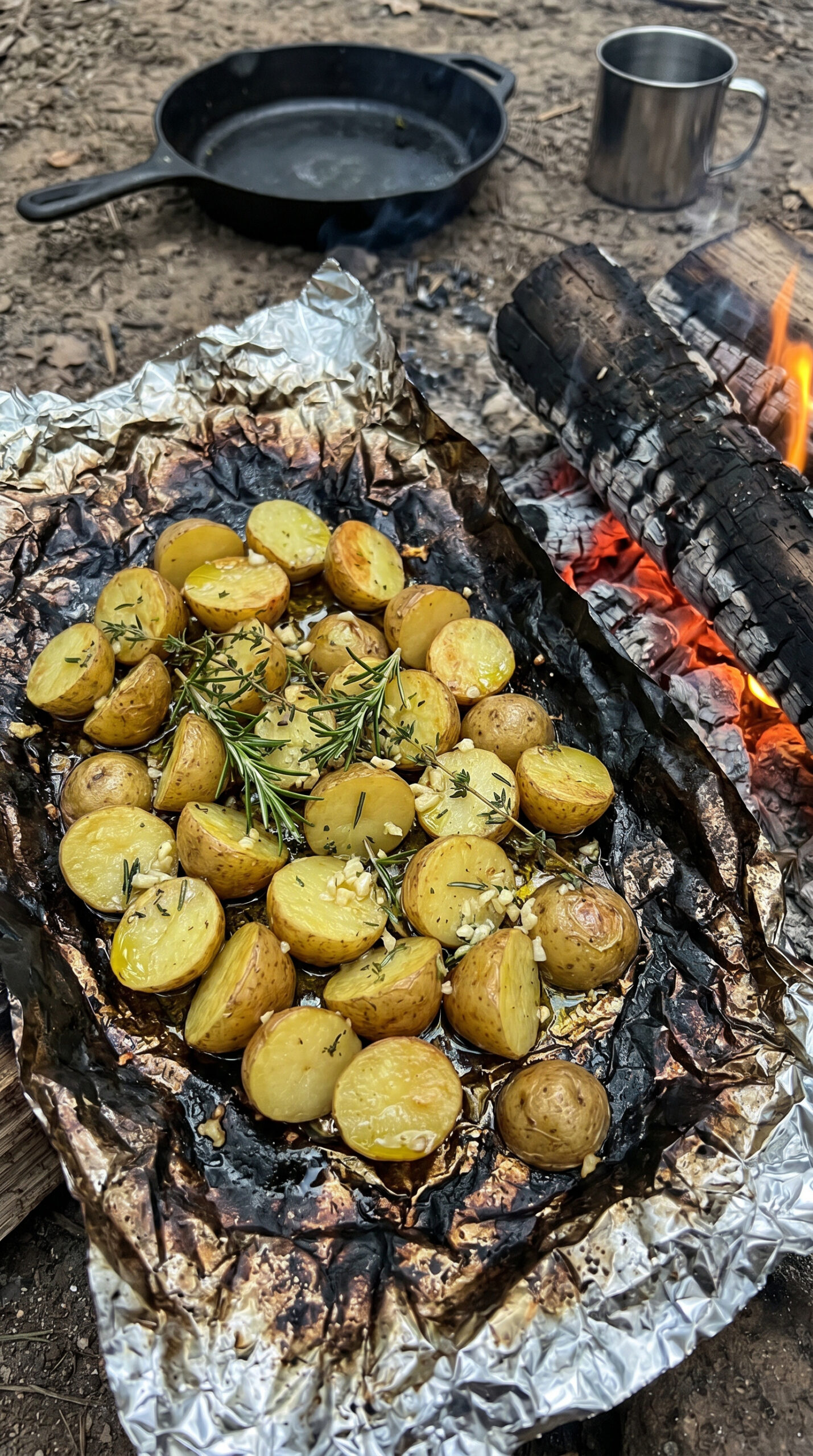 Garlic Herb Potatoes in Foil