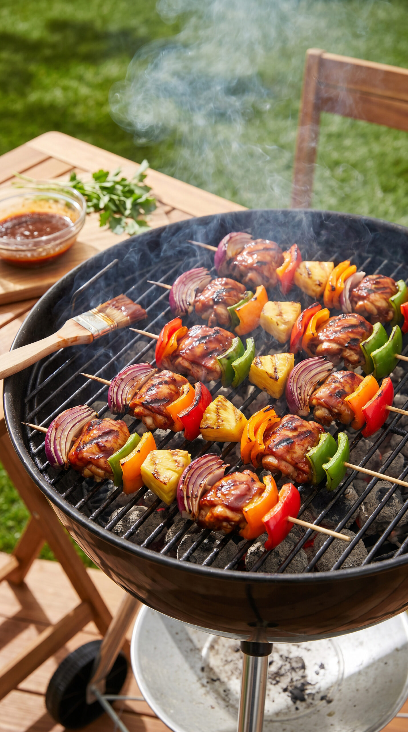 BBQ Chicken Kebabs with Pineapple
