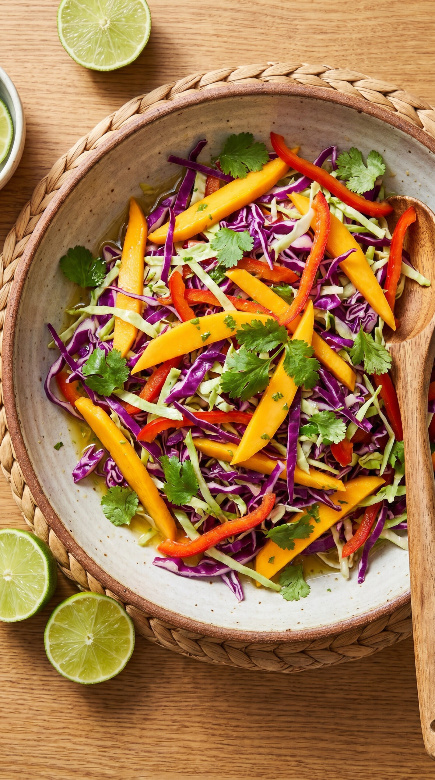 Mango Slaw with Cilantro Lime Dressing