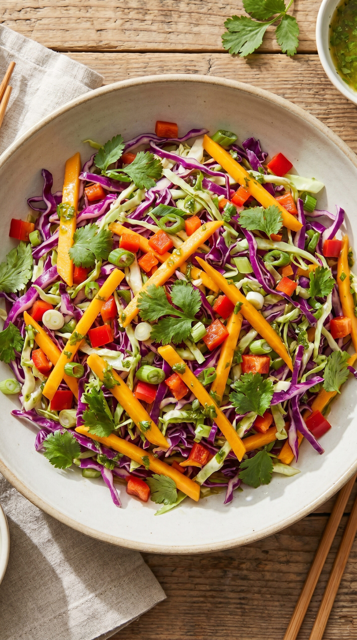 Mango Slaw with Cilantro Lime Dressing