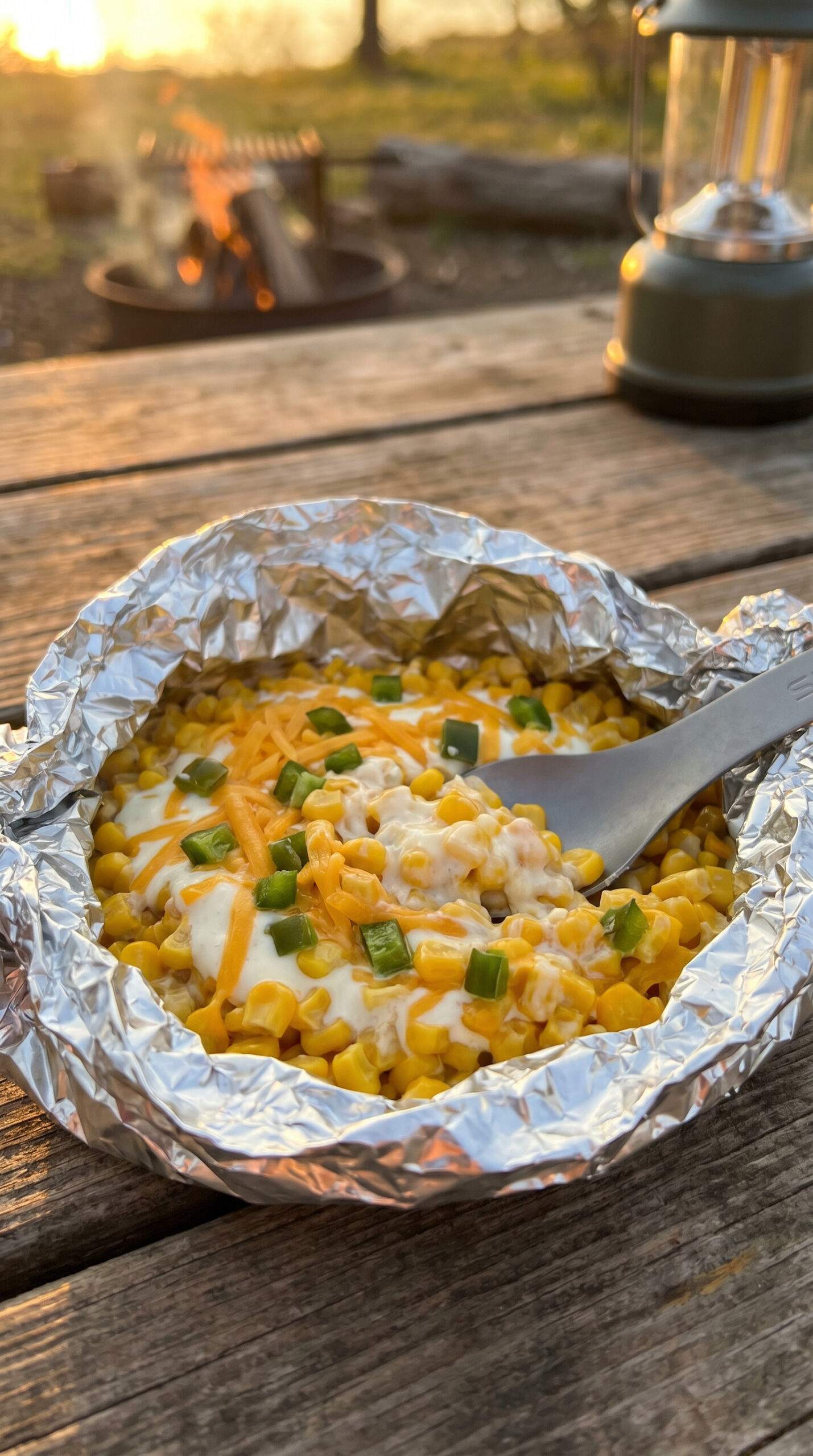 Grilled Cheesy Corn in Foil