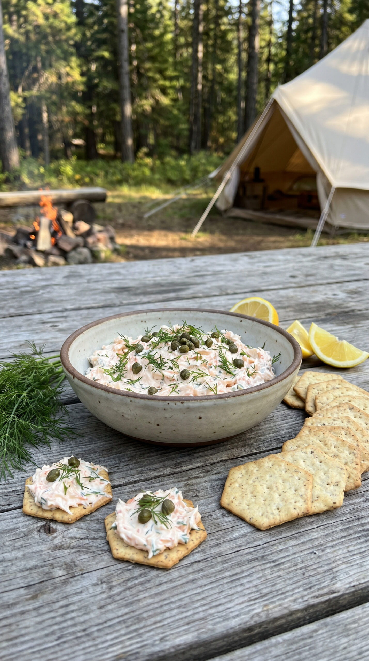 Smoked Salmon Spread with Crackers