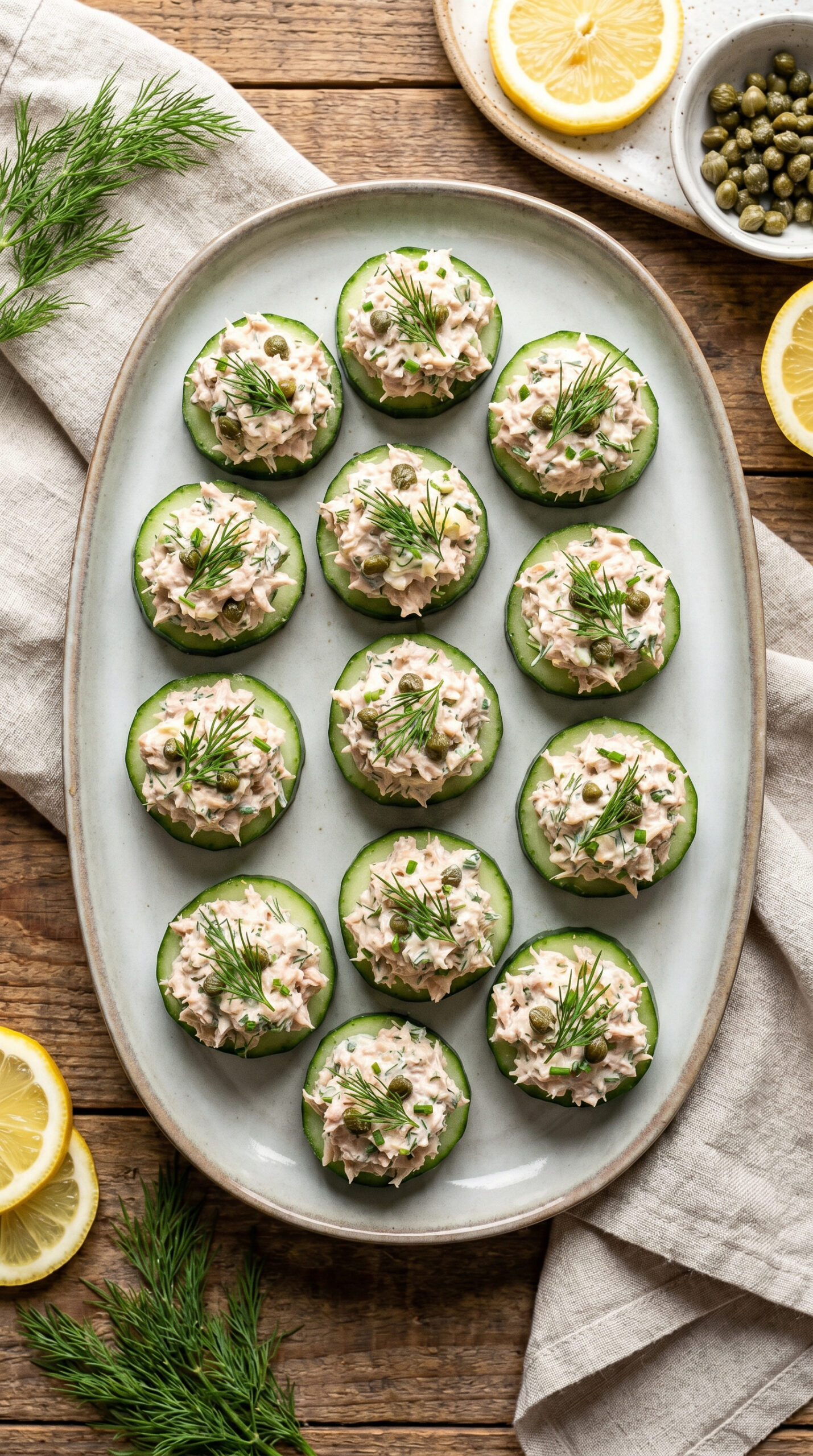 Healthy Tuna Salad Cucumber Bites