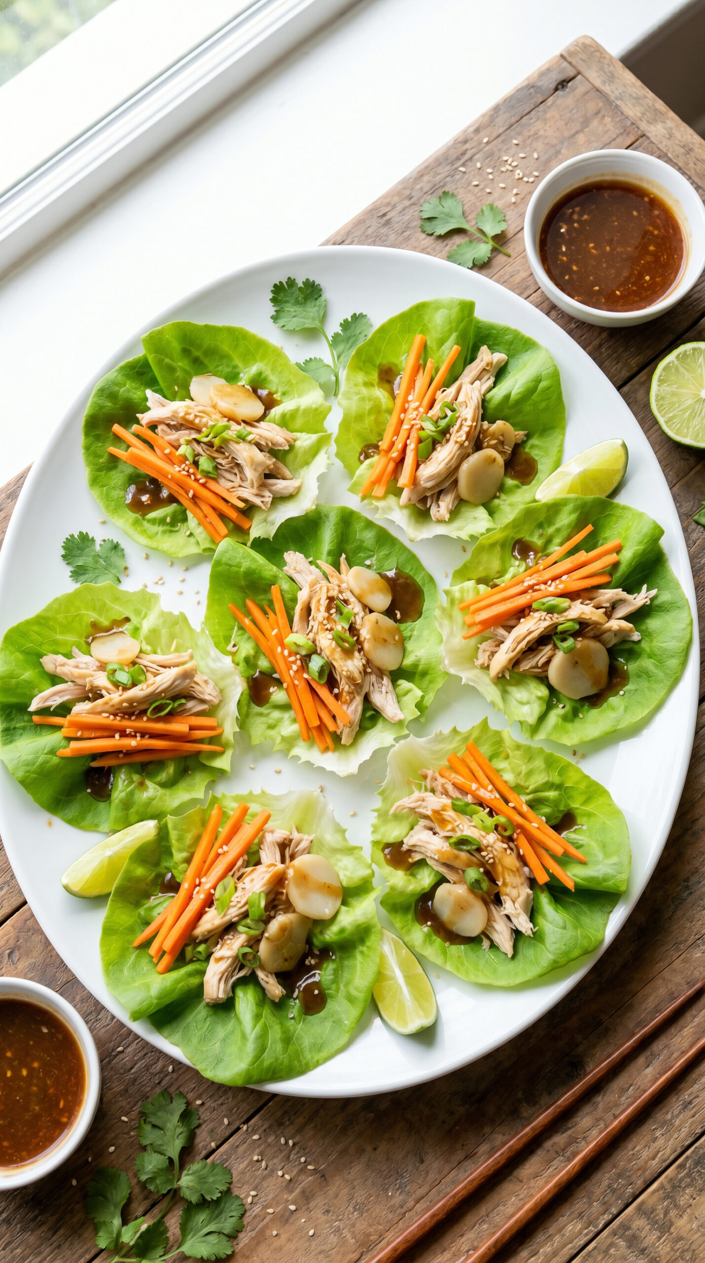 No-Cook Chicken Lettuce Wraps