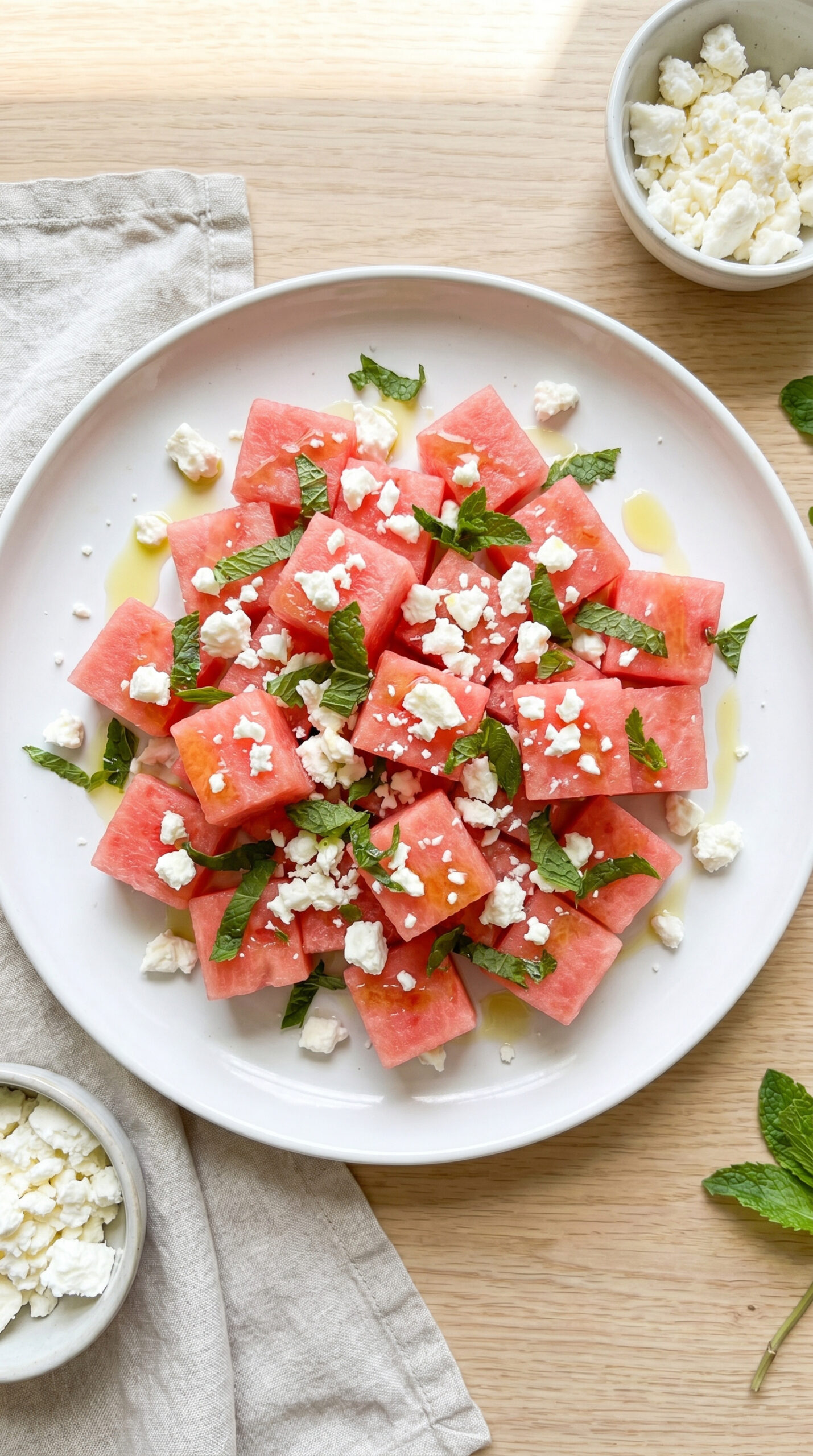 Watermelon Feta Mint Bites
