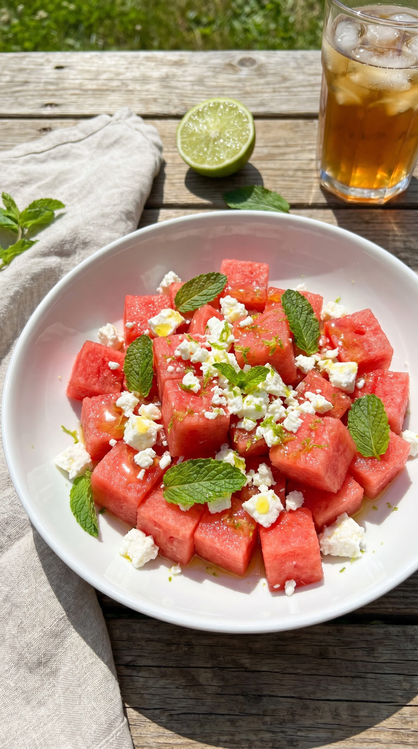 Watermelon Feta Mint Salad