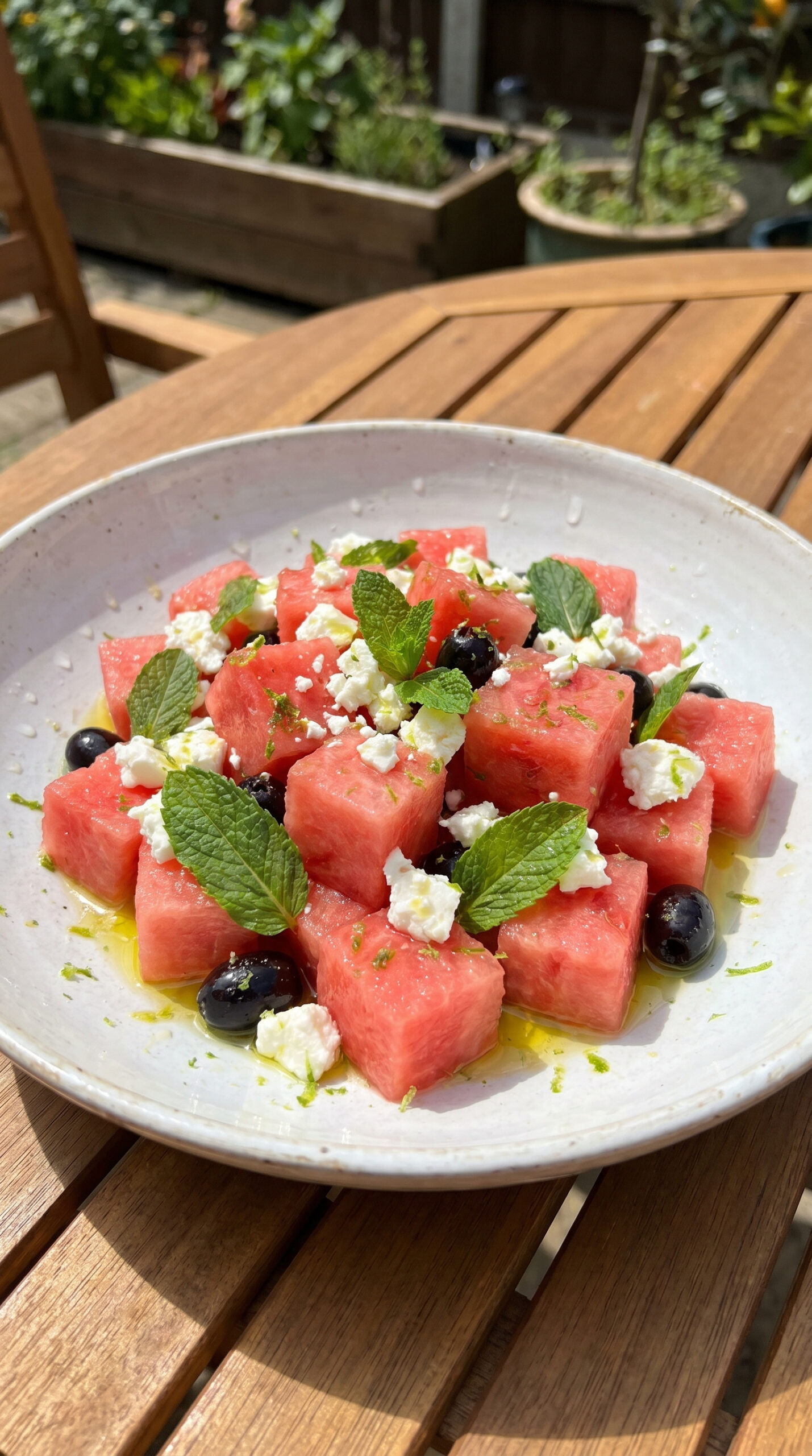 Watermelon Feta Mint Salad