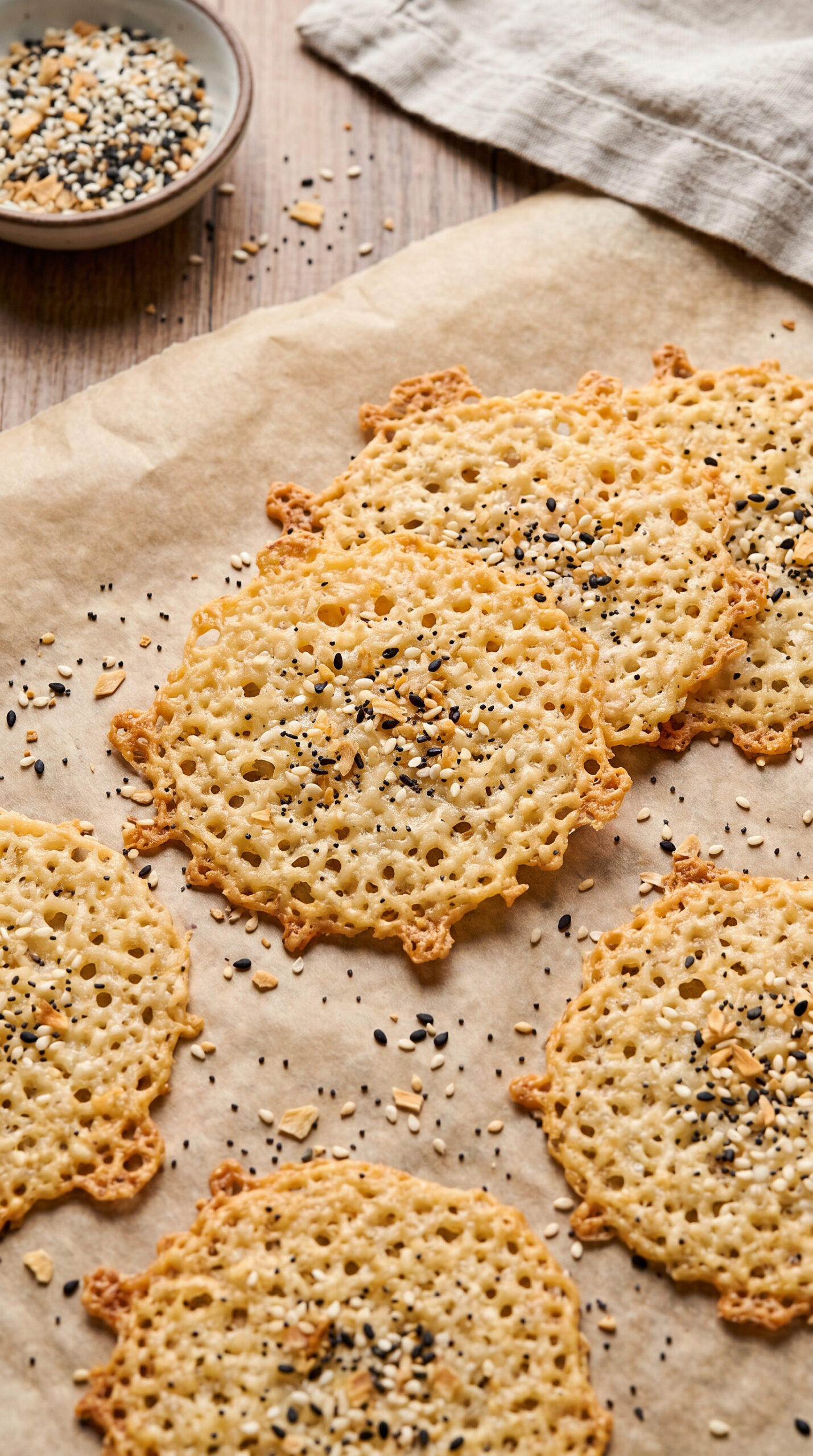 Everything Bagel Cheese Crisps