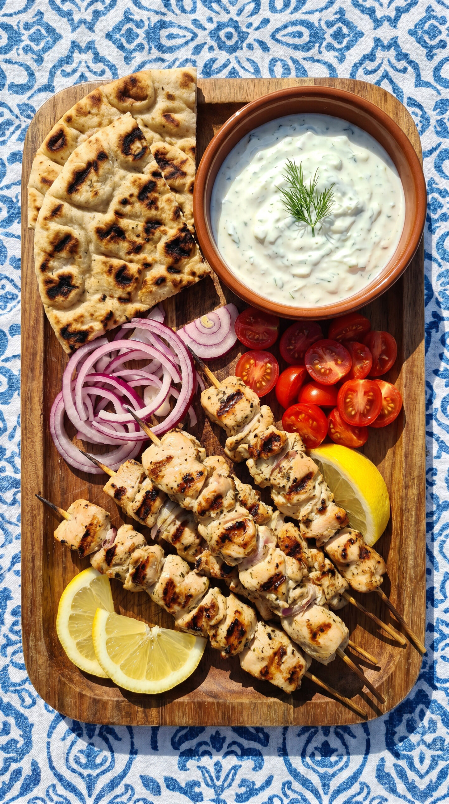 Greek Chicken Souvlaki Skewers