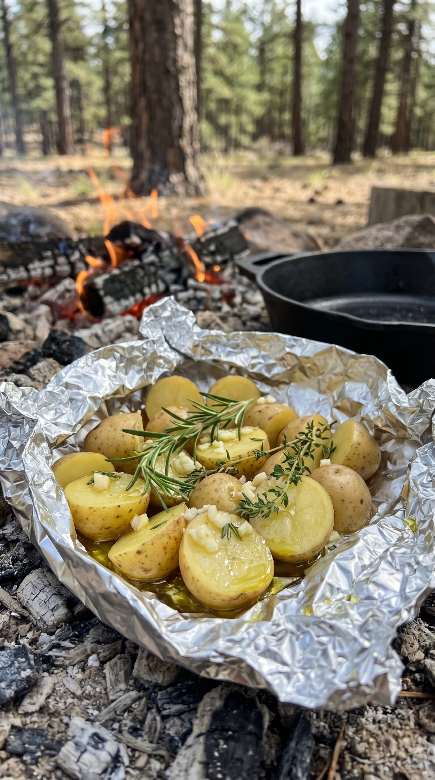 Garlic Herb Potatoes in Foil