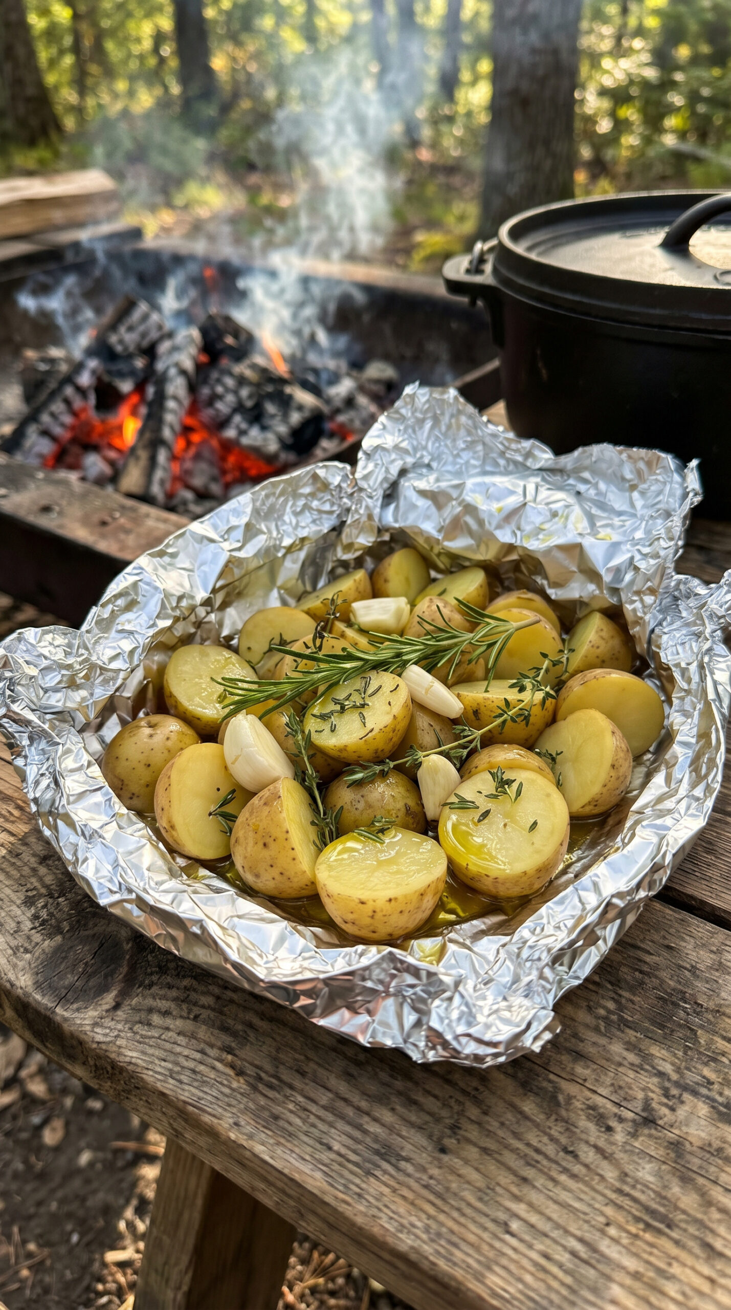 Garlic Herb Potatoes in Foil