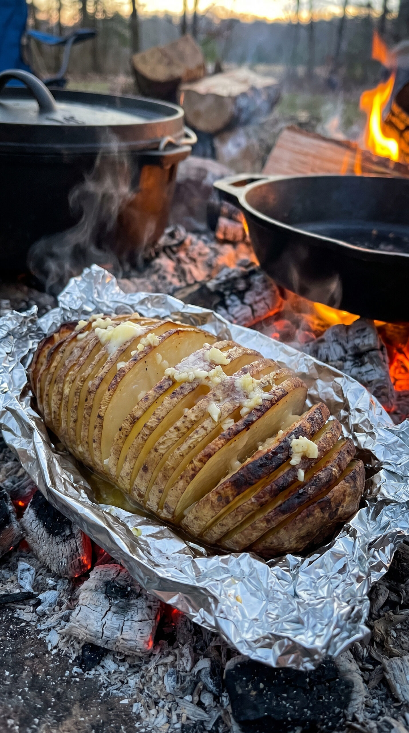 Campfire Hasselback Potatoes