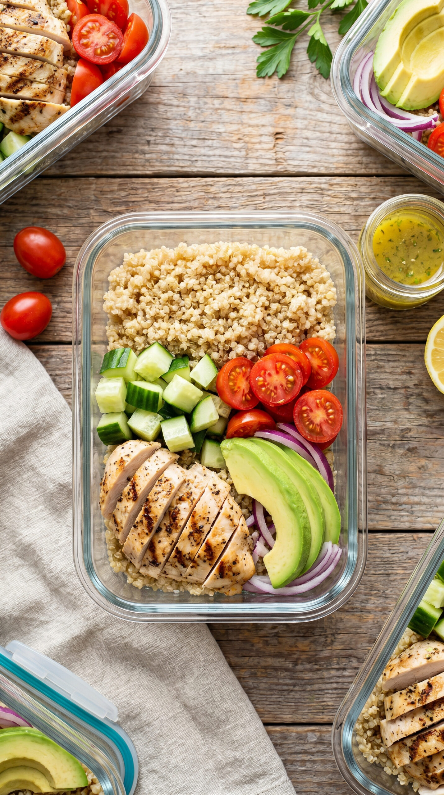 High-Protein Chicken Quinoa Bowls