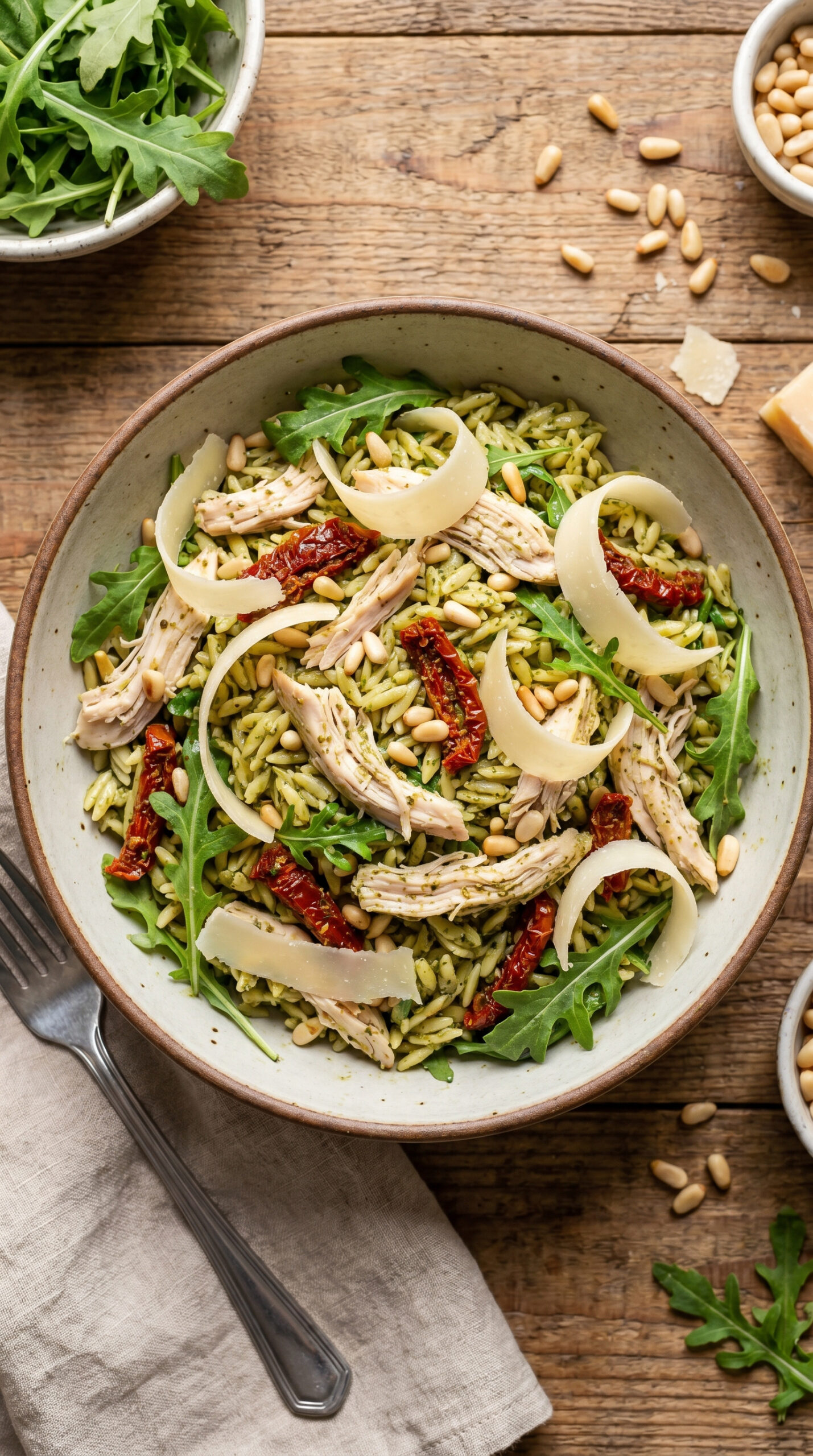 Chicken Pesto Orzo Salad