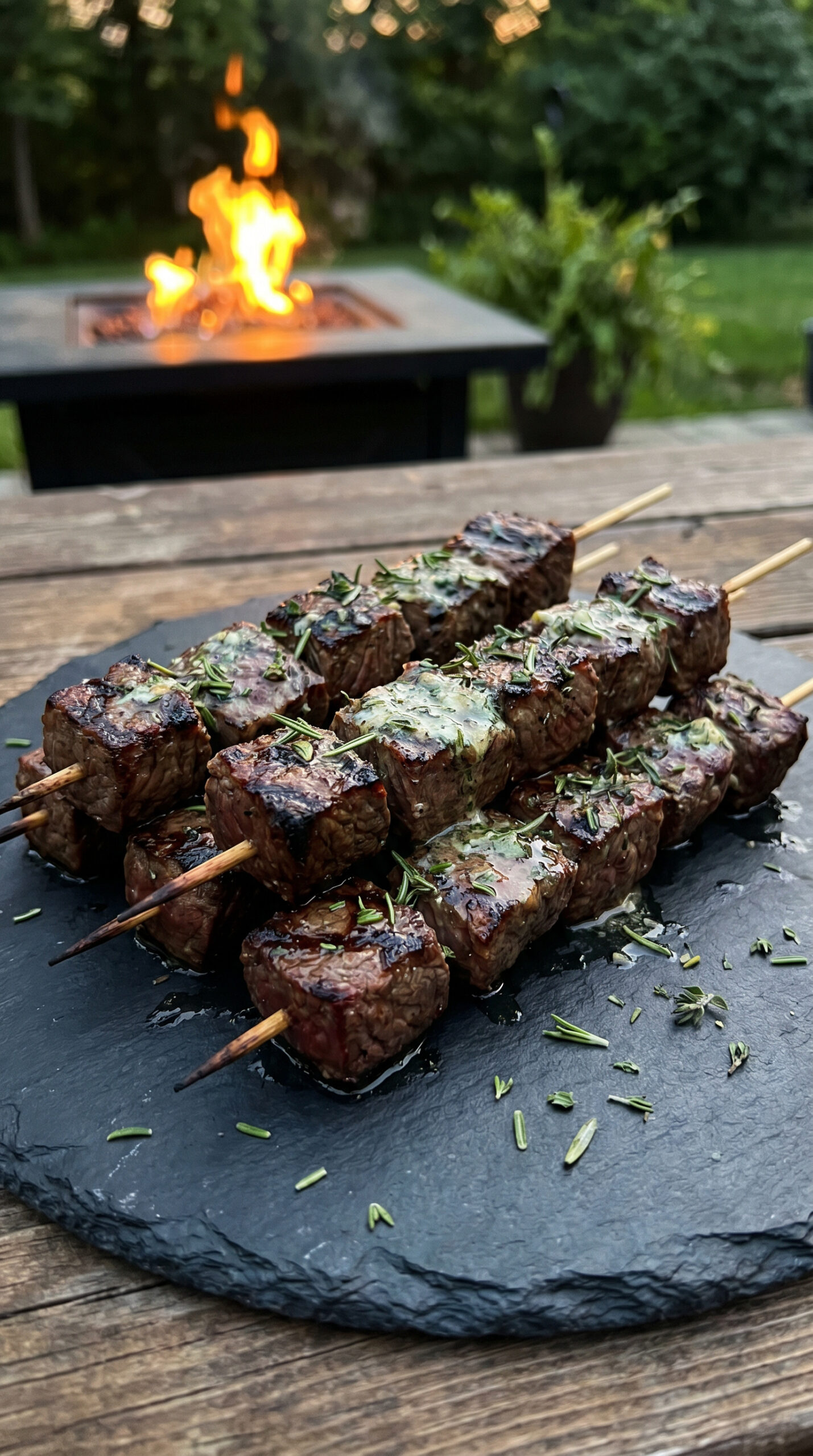 Grilled Steak Bites with Garlic Butter