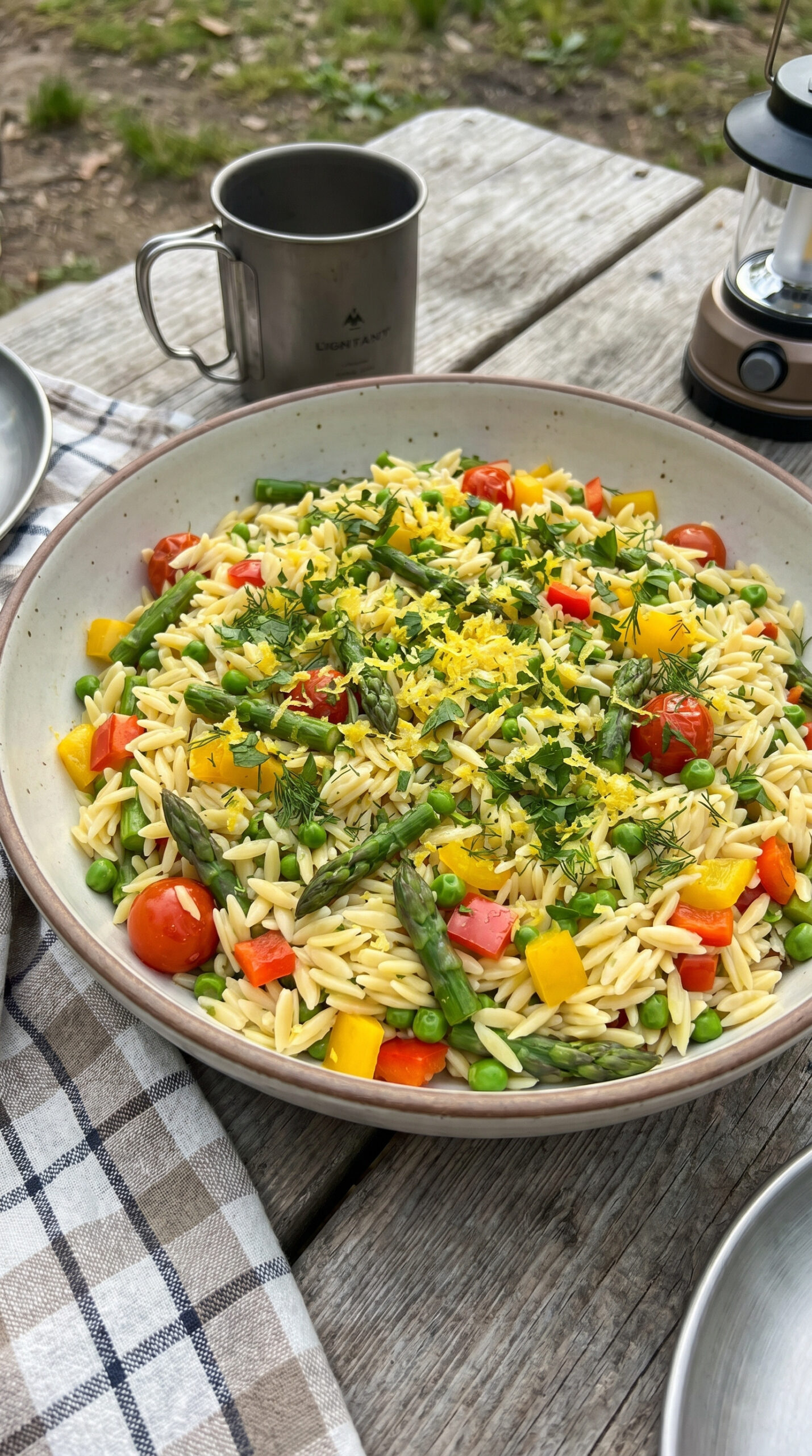 Lemon Orzo with Vegetables