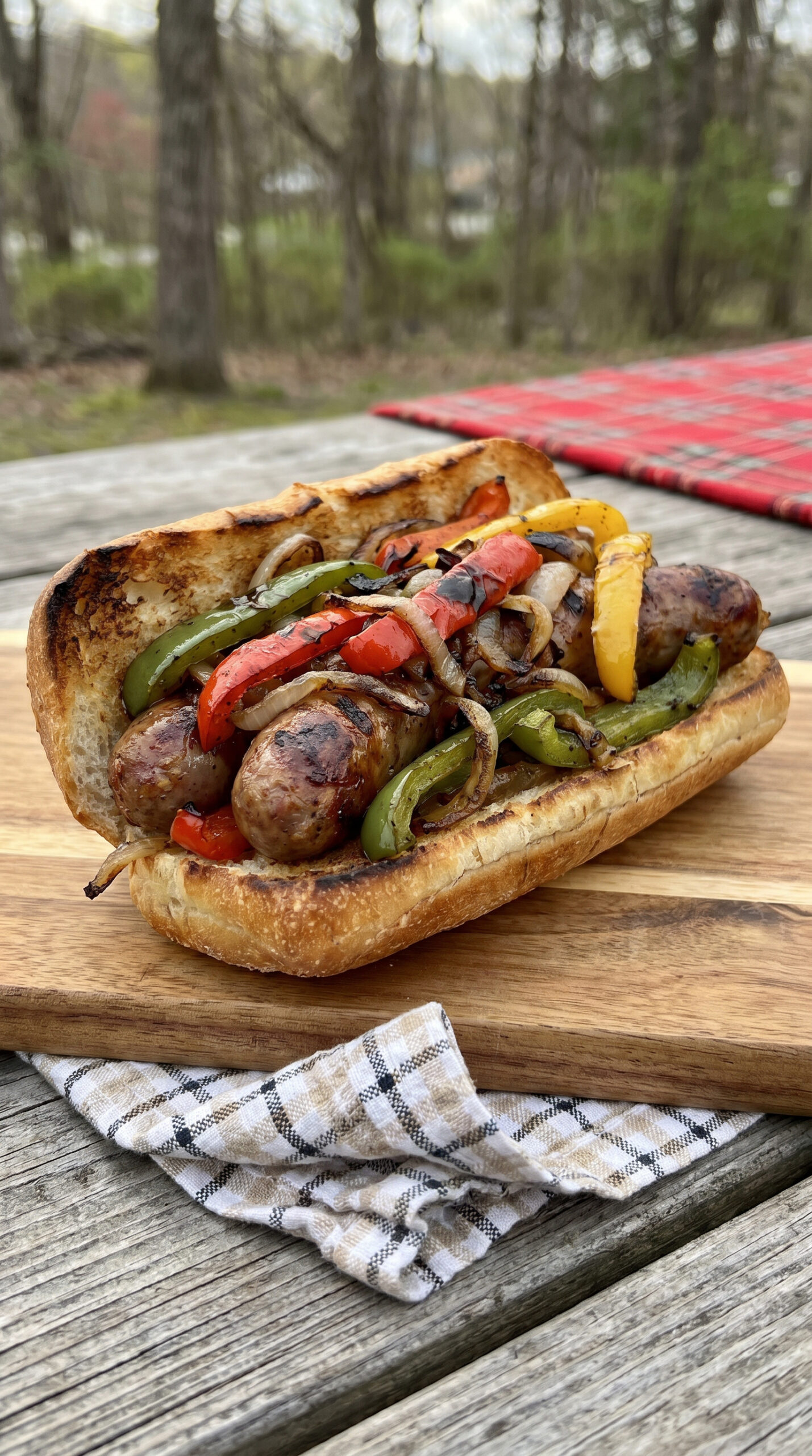 Grilled Sausage and Pepper Hoagies