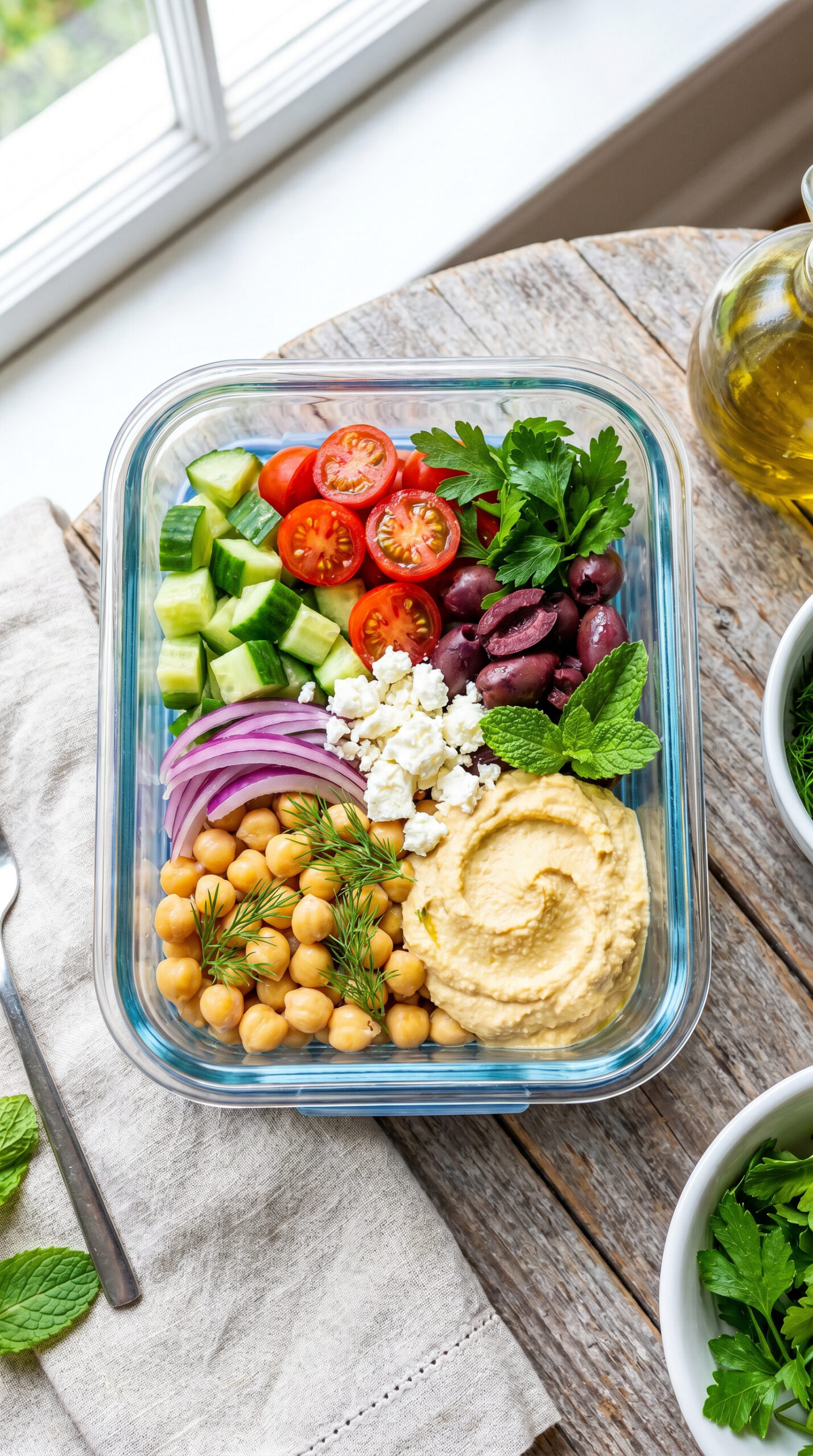 Mediterranean Chickpea Lunch Bowls