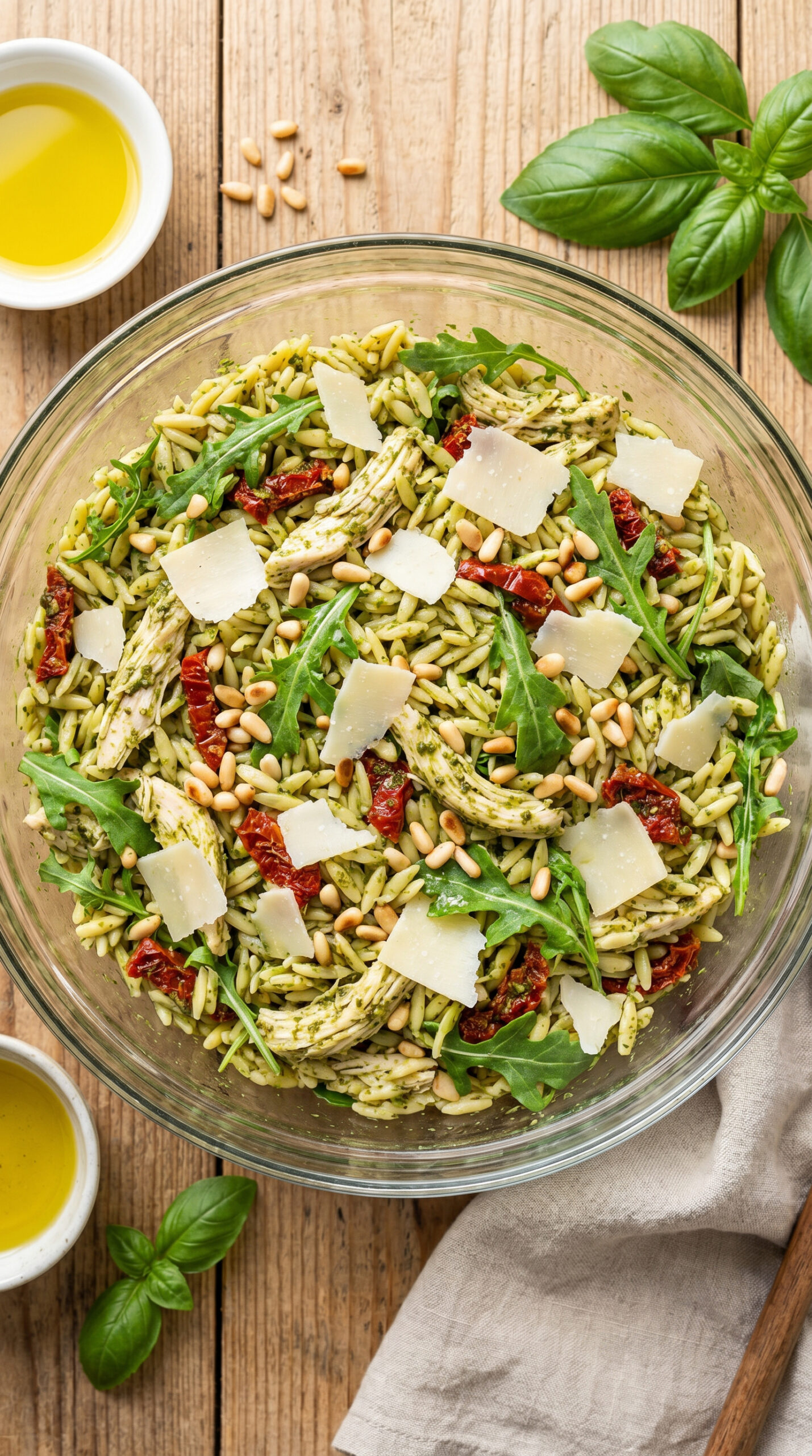 Chicken Pesto Orzo Salad