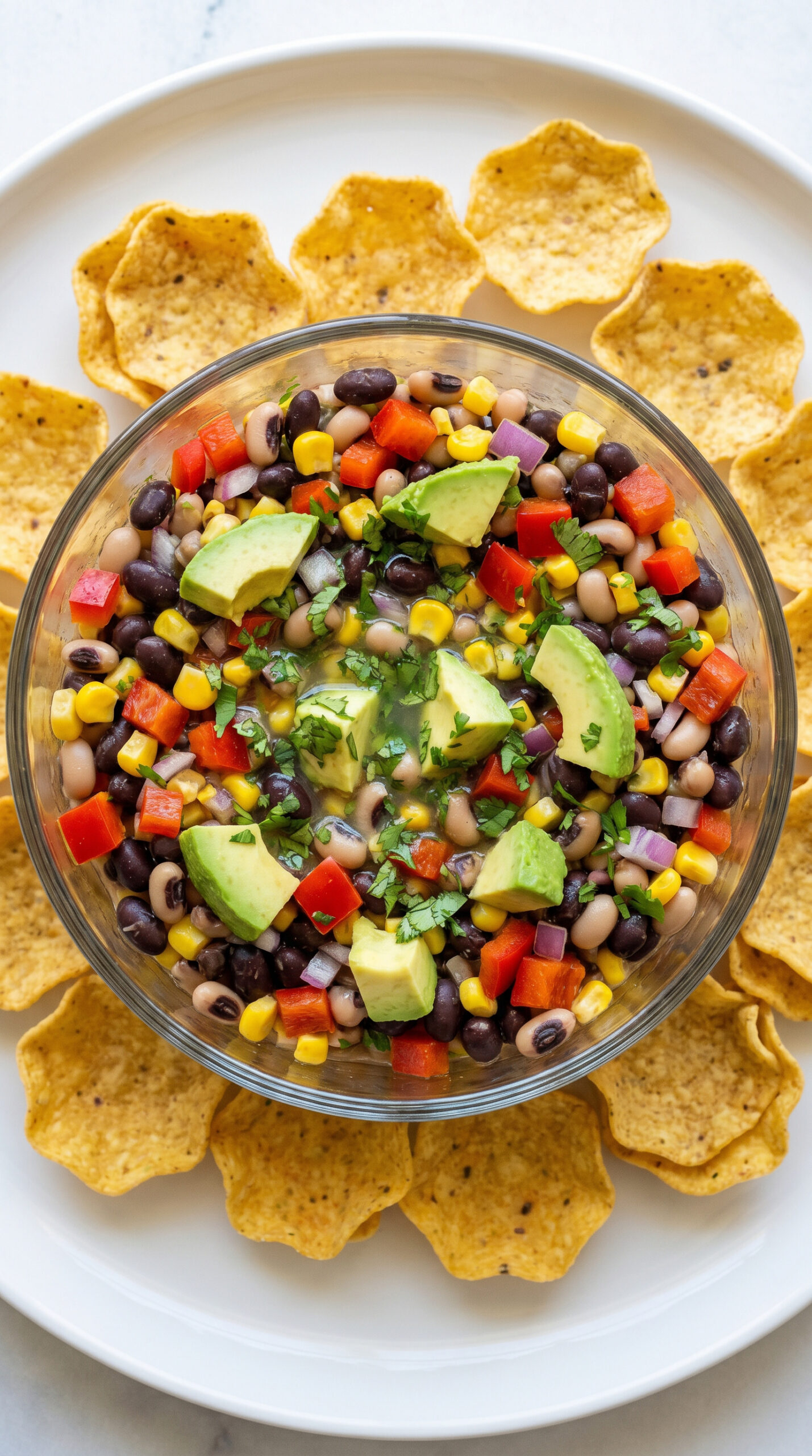 Cowboy Caviar with Tortilla Scoops