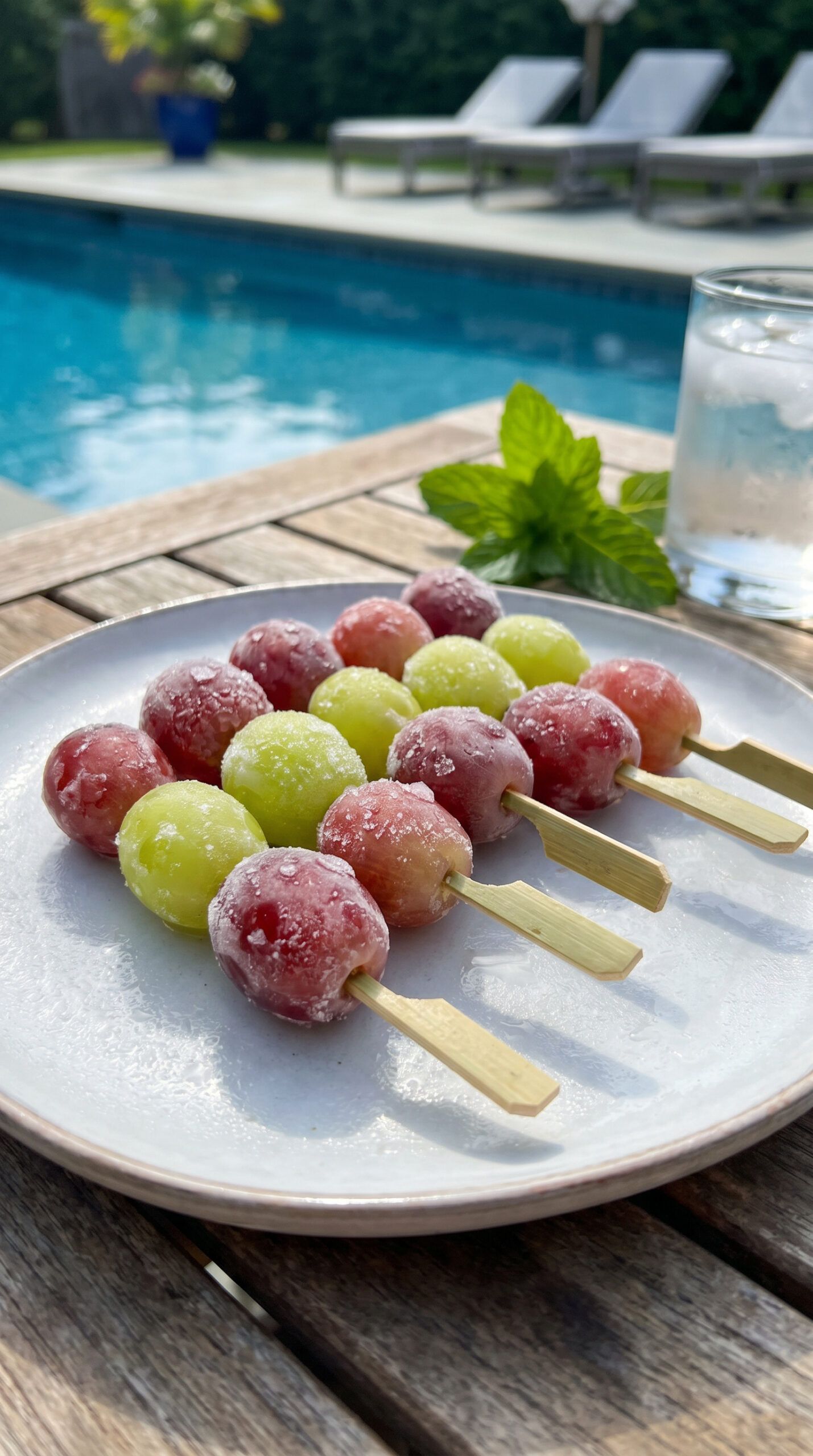 Frozen Grape Skewers