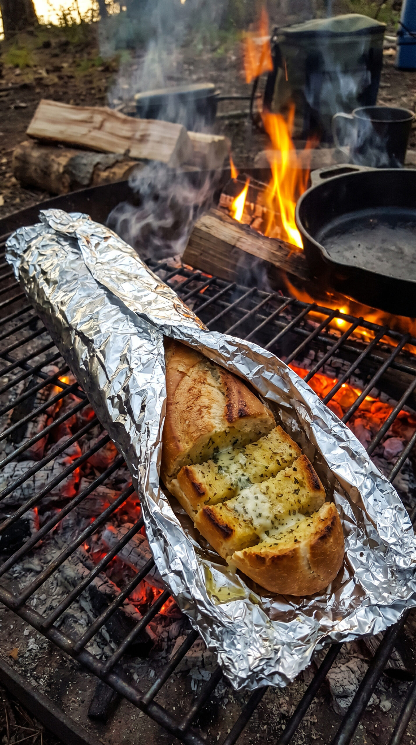 Campfire Garlic Bread