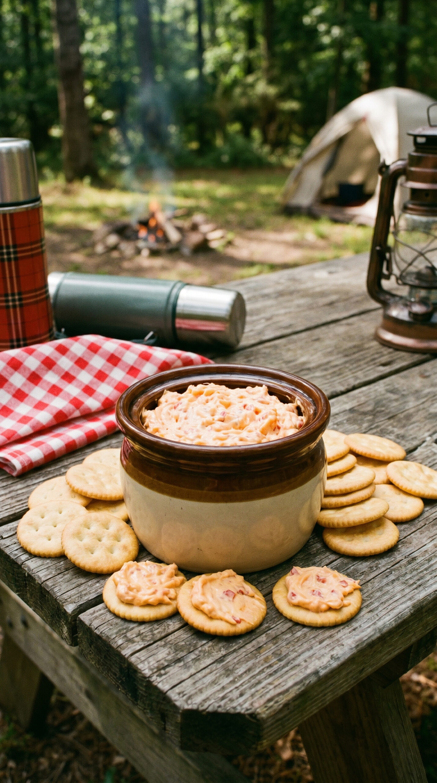 Pimento Cheese Dip with Crackers