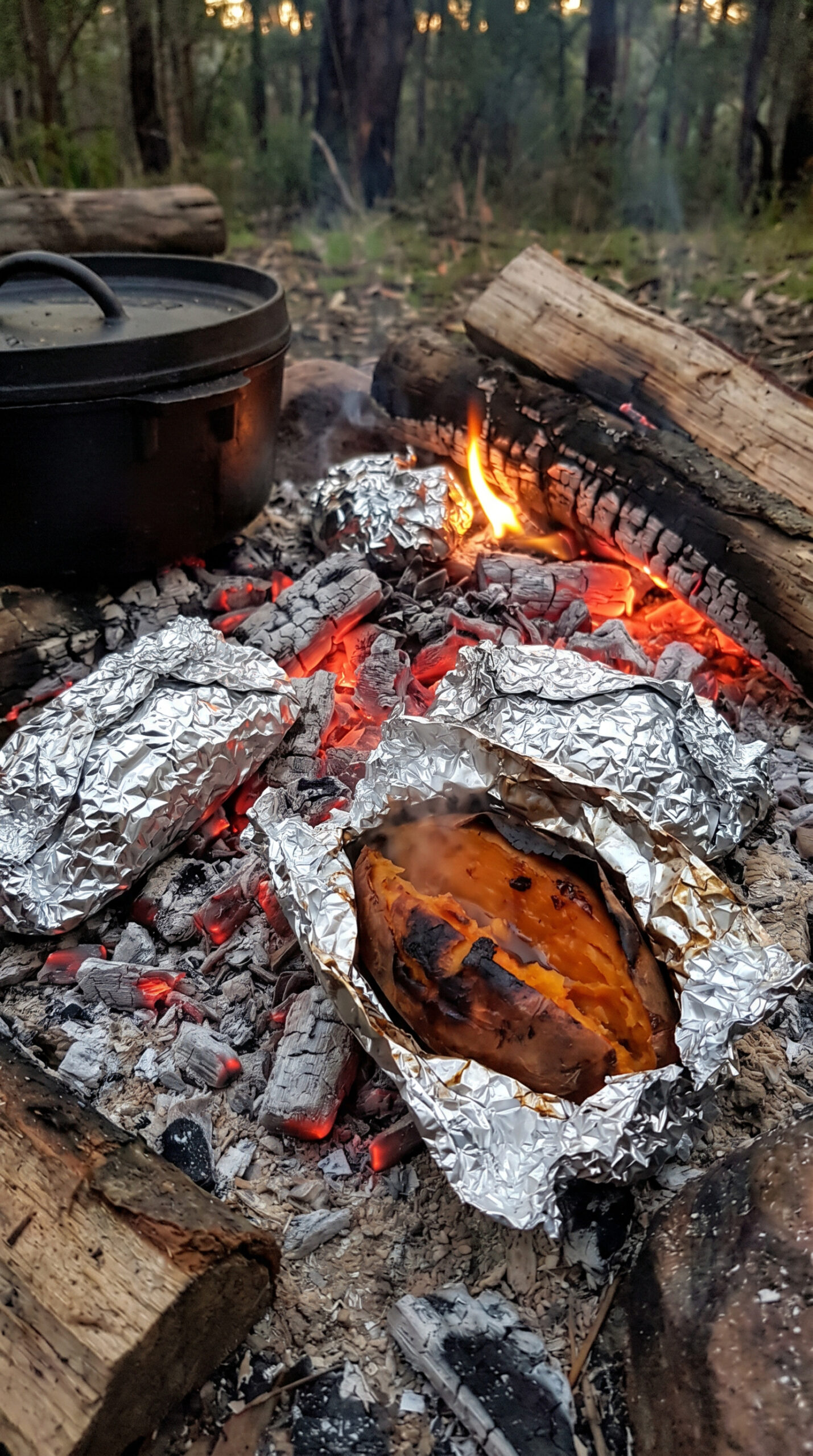 Campfire Roasted Sweet Potatoes