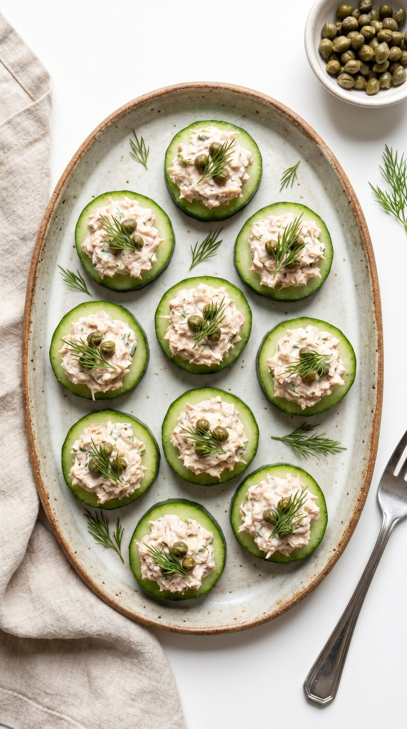 Healthy Tuna Salad Cucumber Bites
