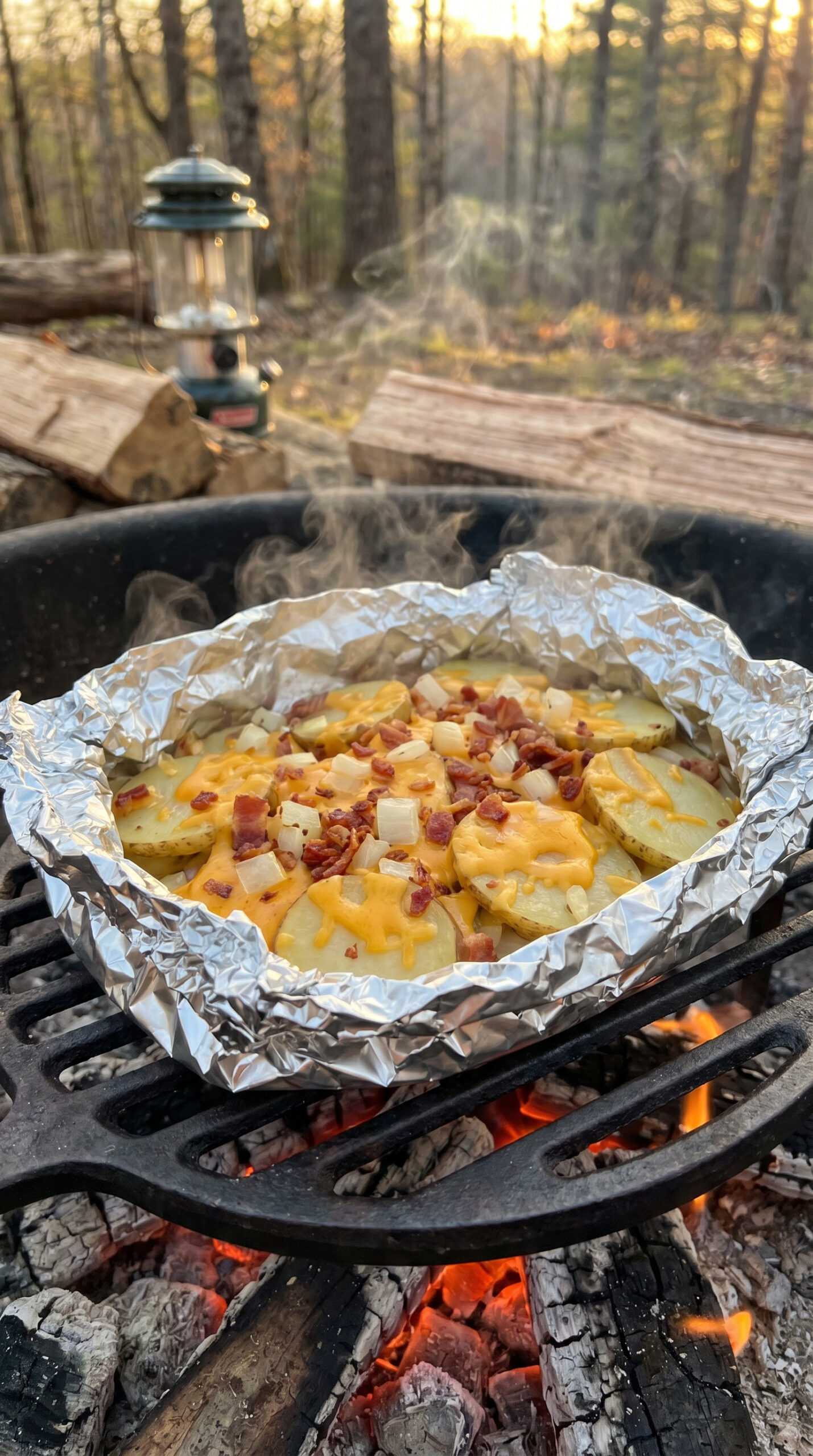 Cheesy Campfire Potatoes