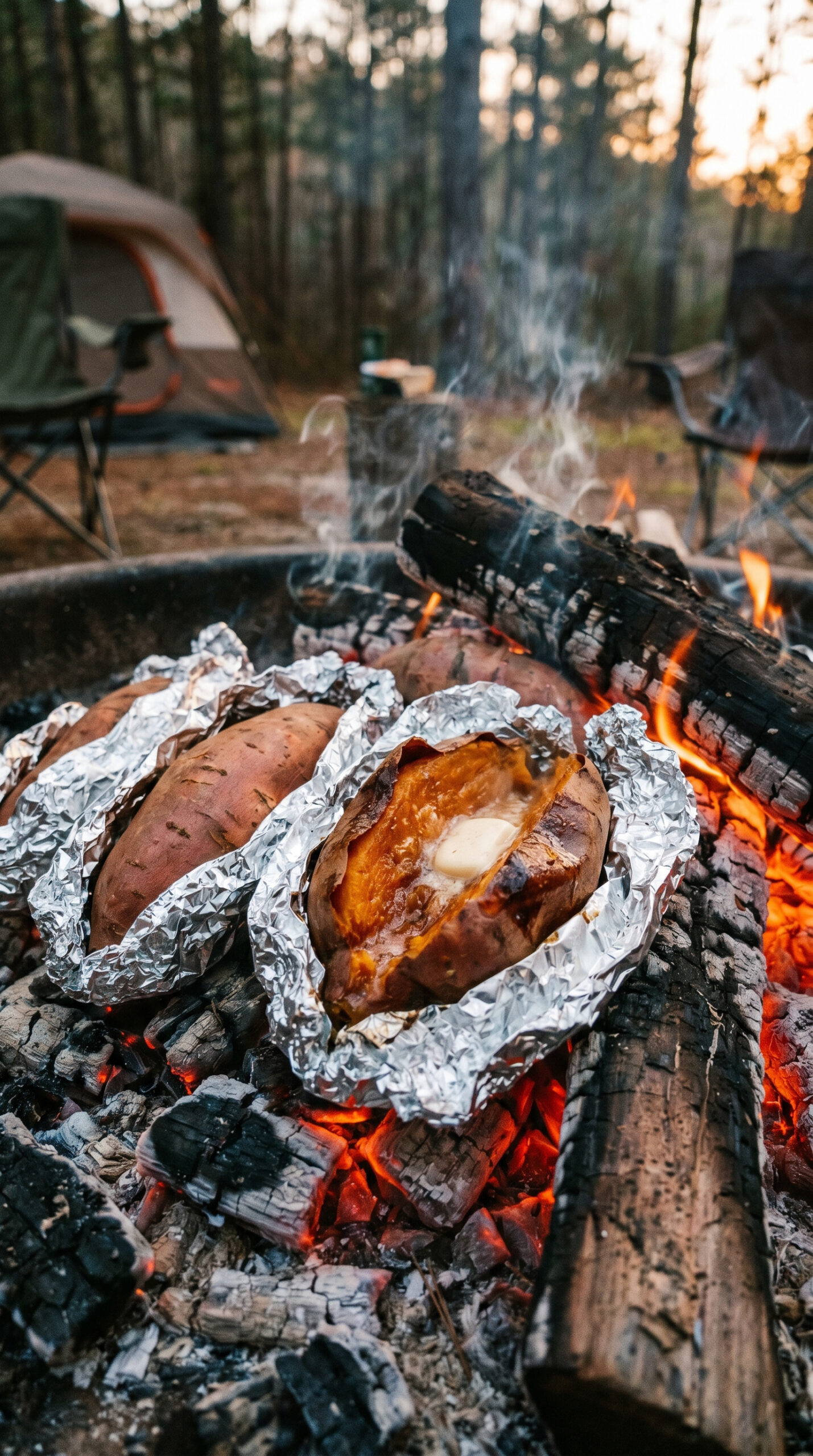 Campfire Roasted Sweet Potatoes