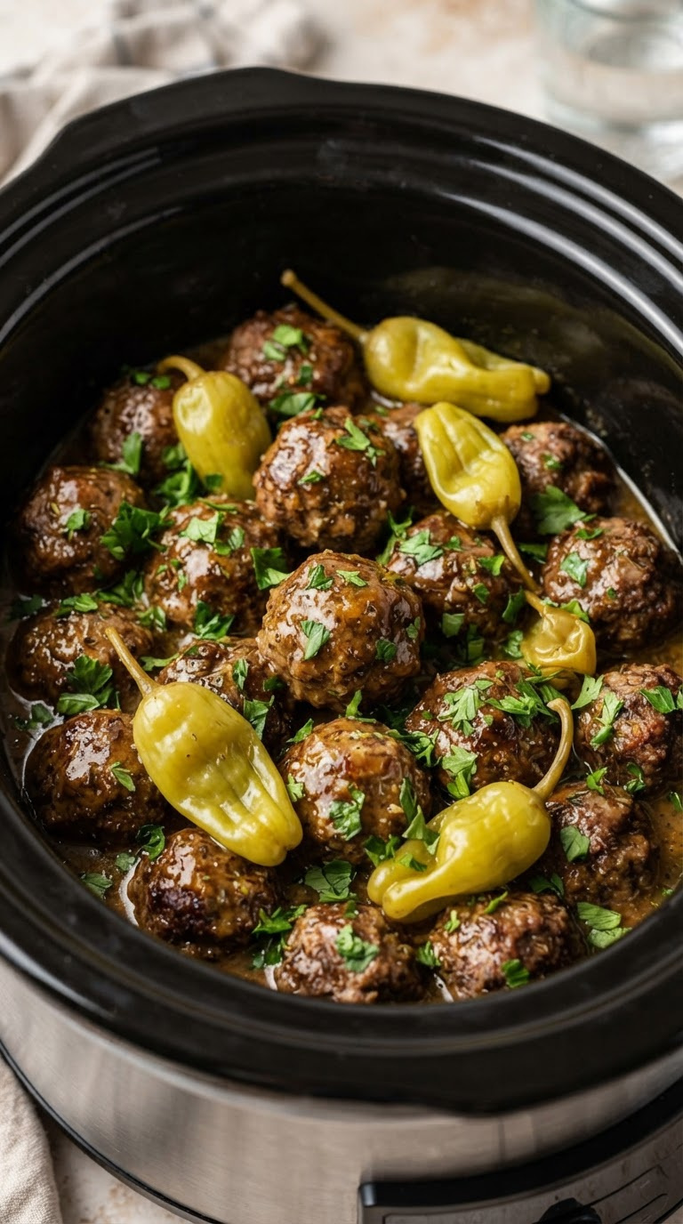 Crockpot Mississippi Pot Roast Meatballs