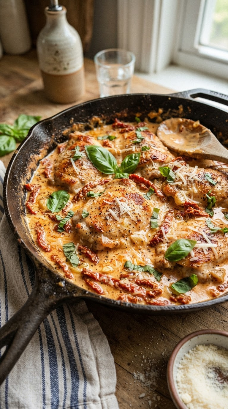 One Pan Marry Me Chicken Thighs
