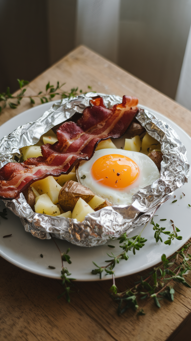 Bacon & Egg Hash Foil Packs