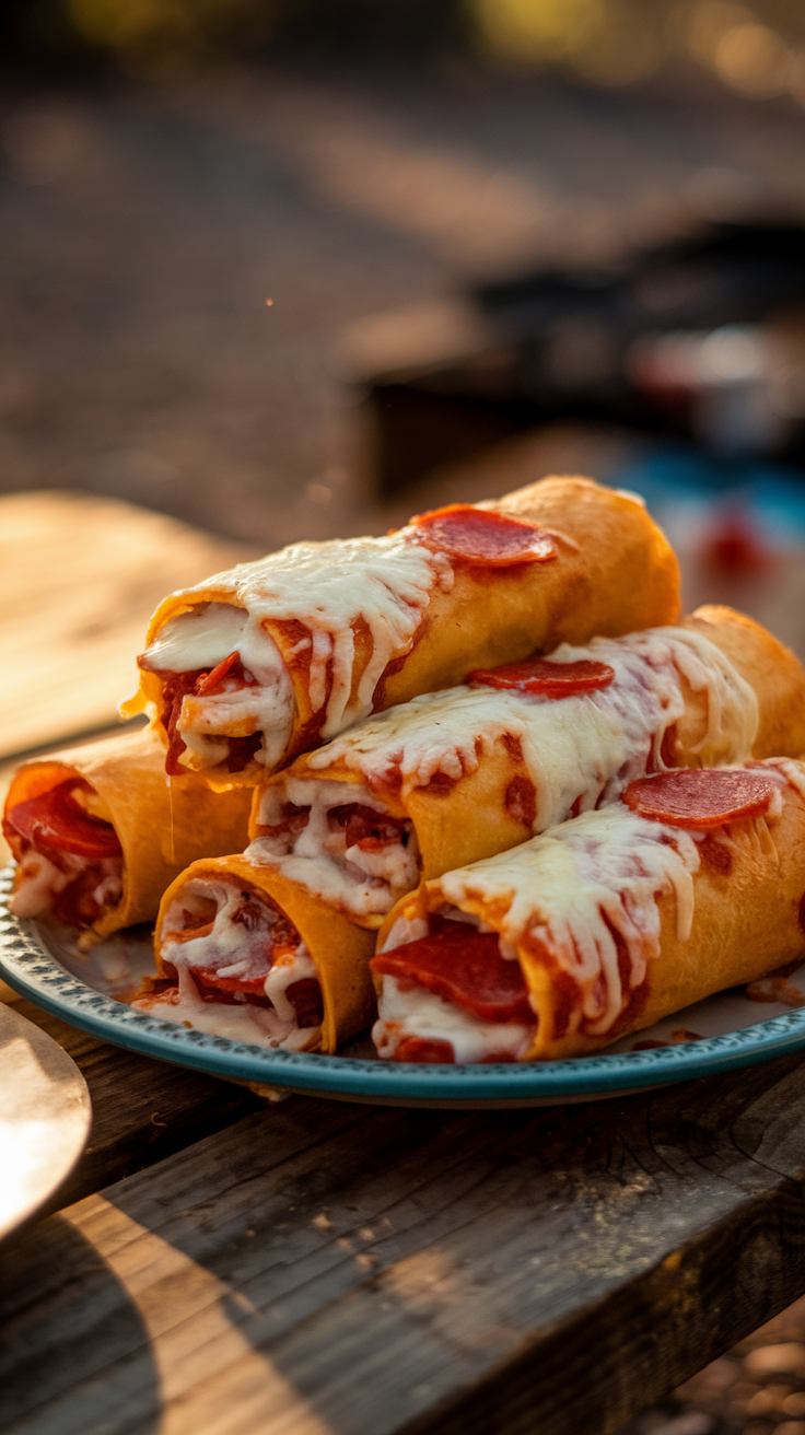 Campfire Pepperoni Pizza Roll-Ups