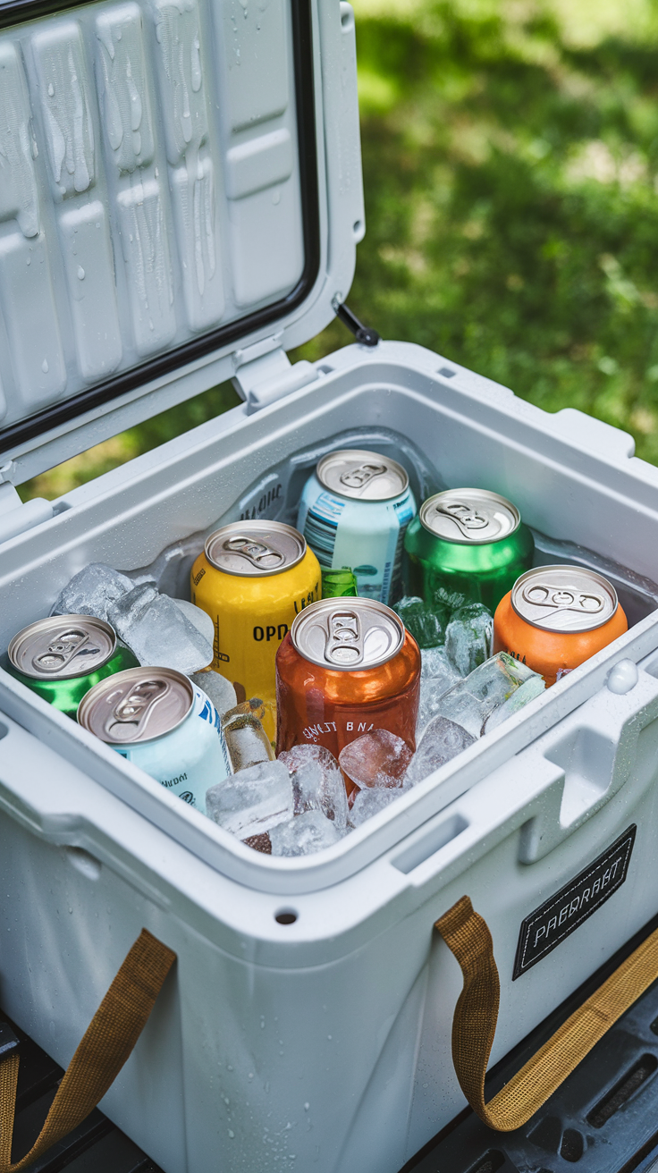 Canned Cocktails Camping