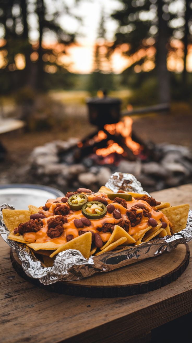 Cheesy Campfire Nachos