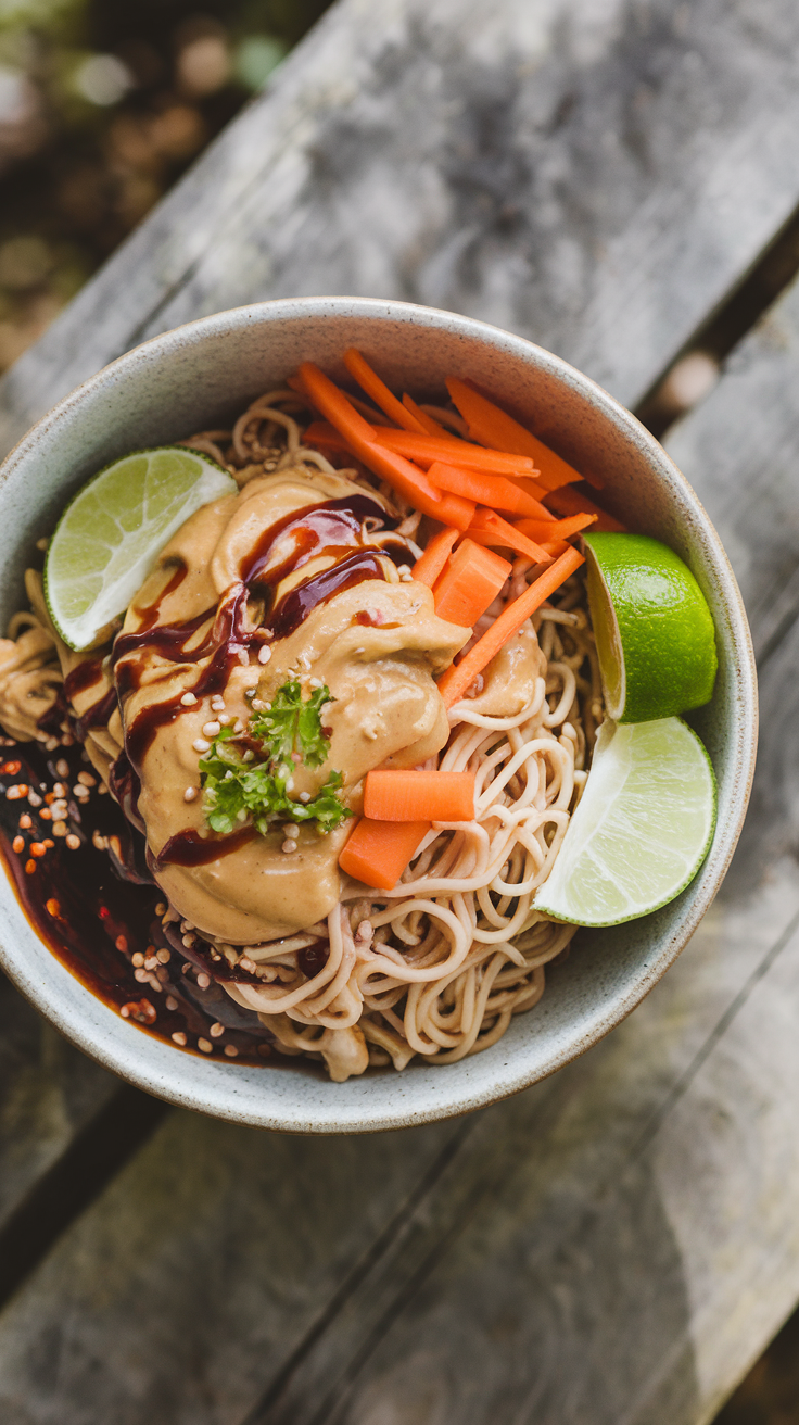Cold Noodle Peanut Bowls