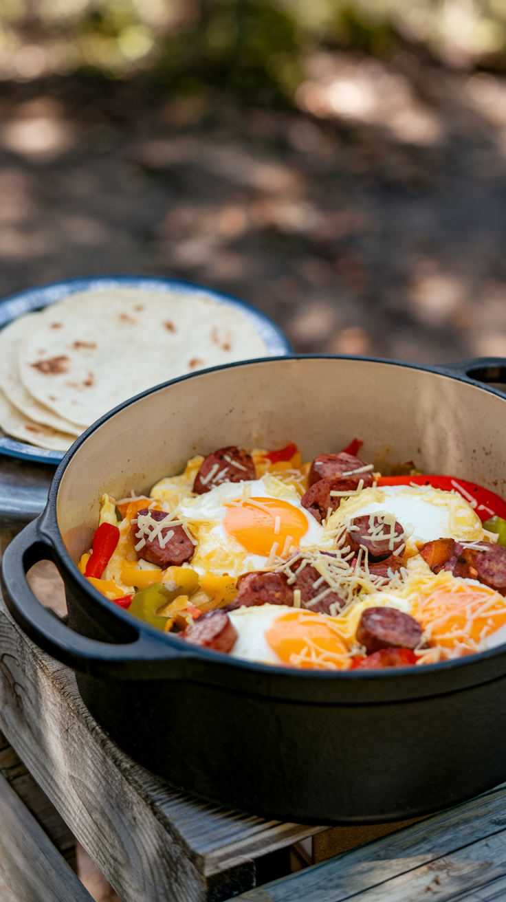 Dutch Oven Breakfast Tacos
