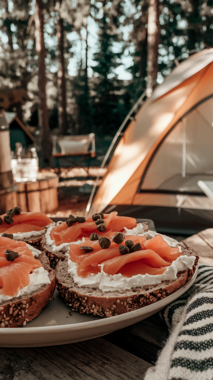 Everything Bagel Cream Cheese Smoked Salmon Situation