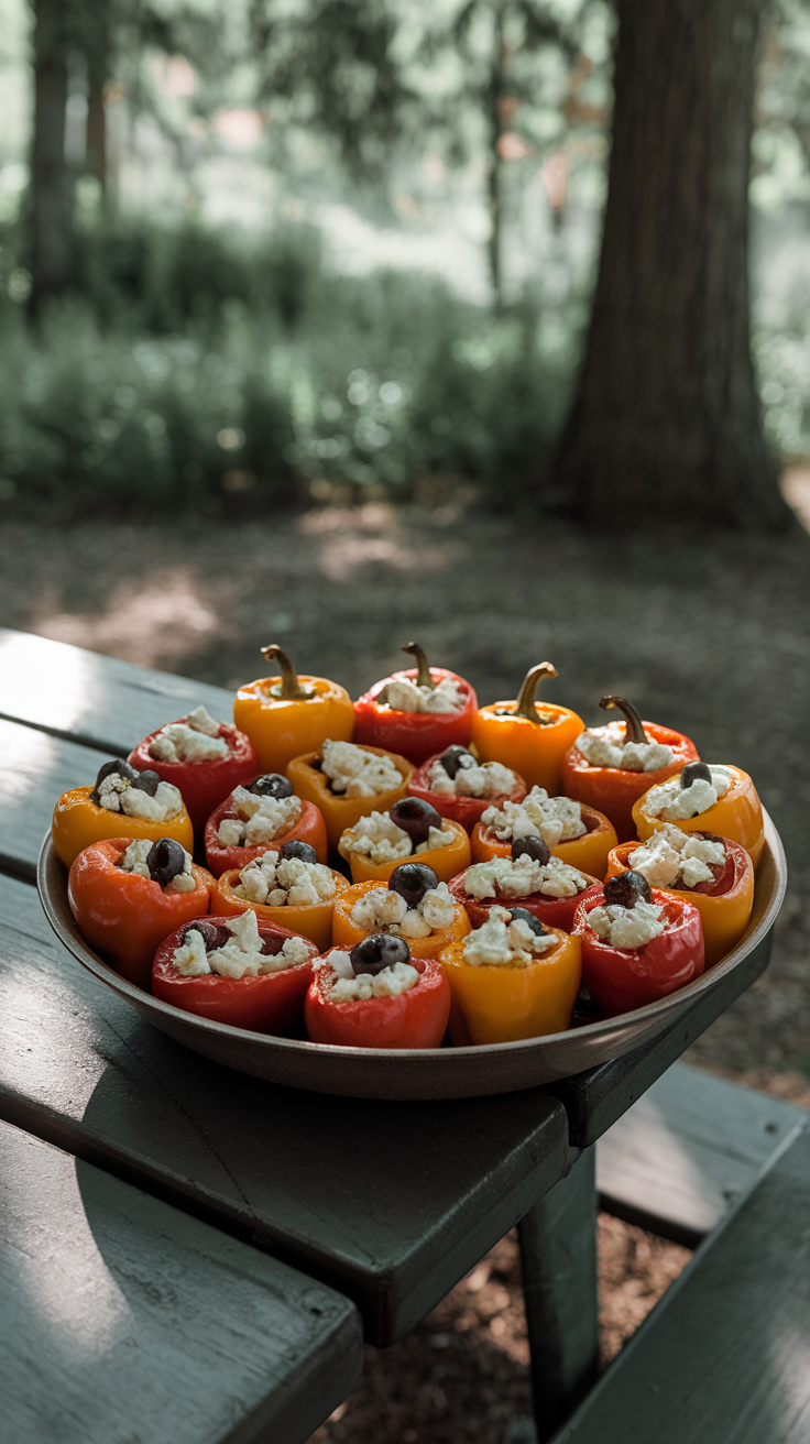 Feta + Olive Stuffed Peppers