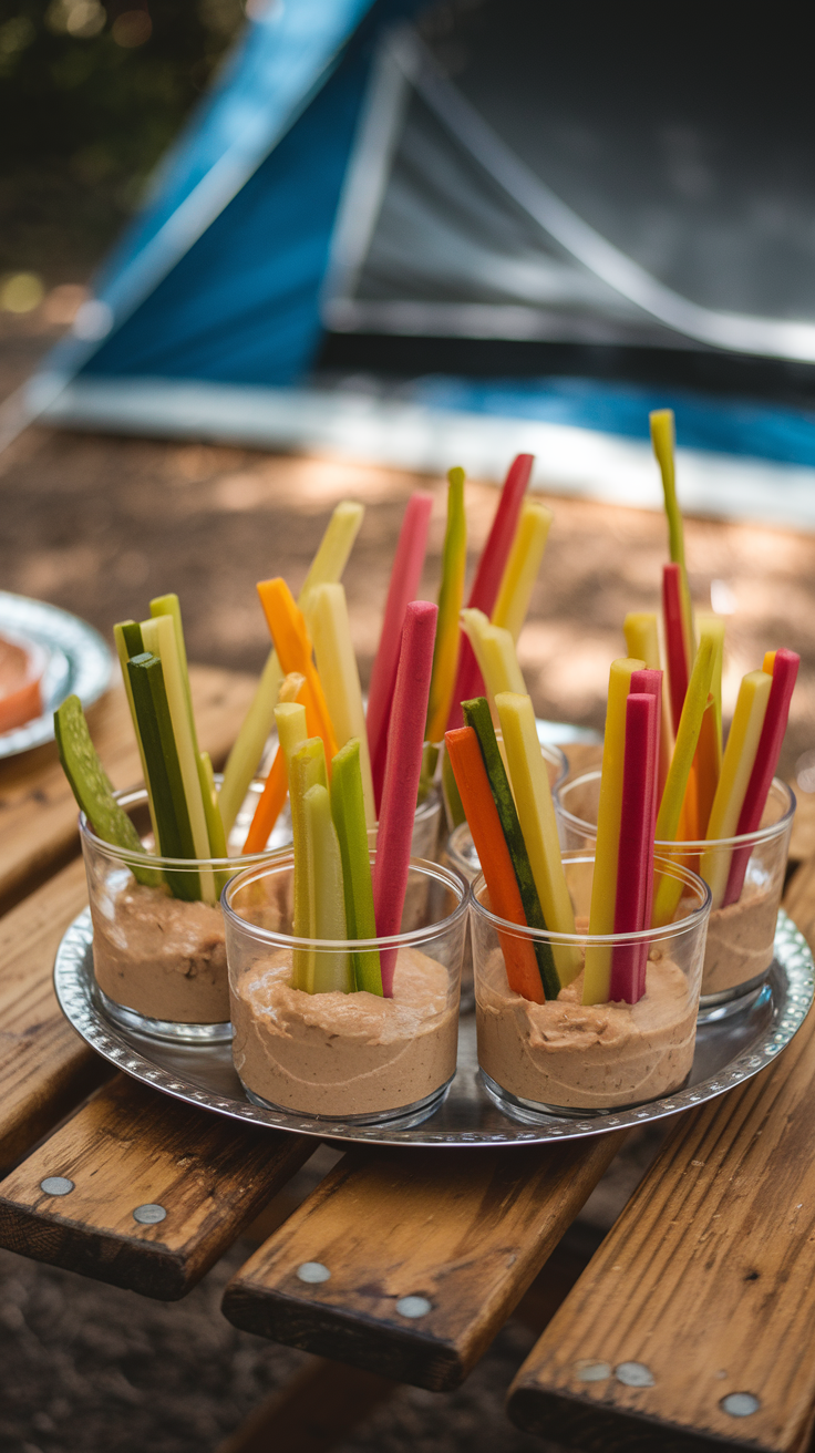 Hummus Veggie Rainbow Cups