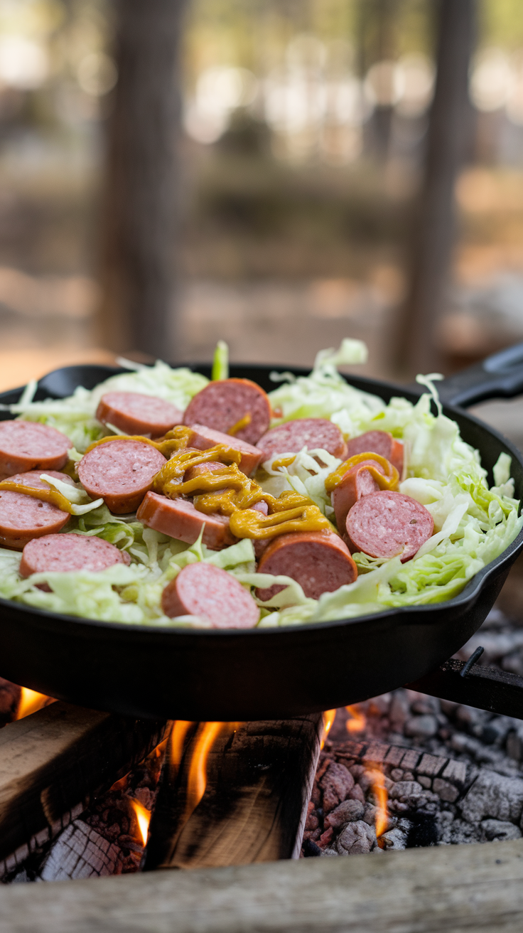 Kielbasa and Cabbage Skillet