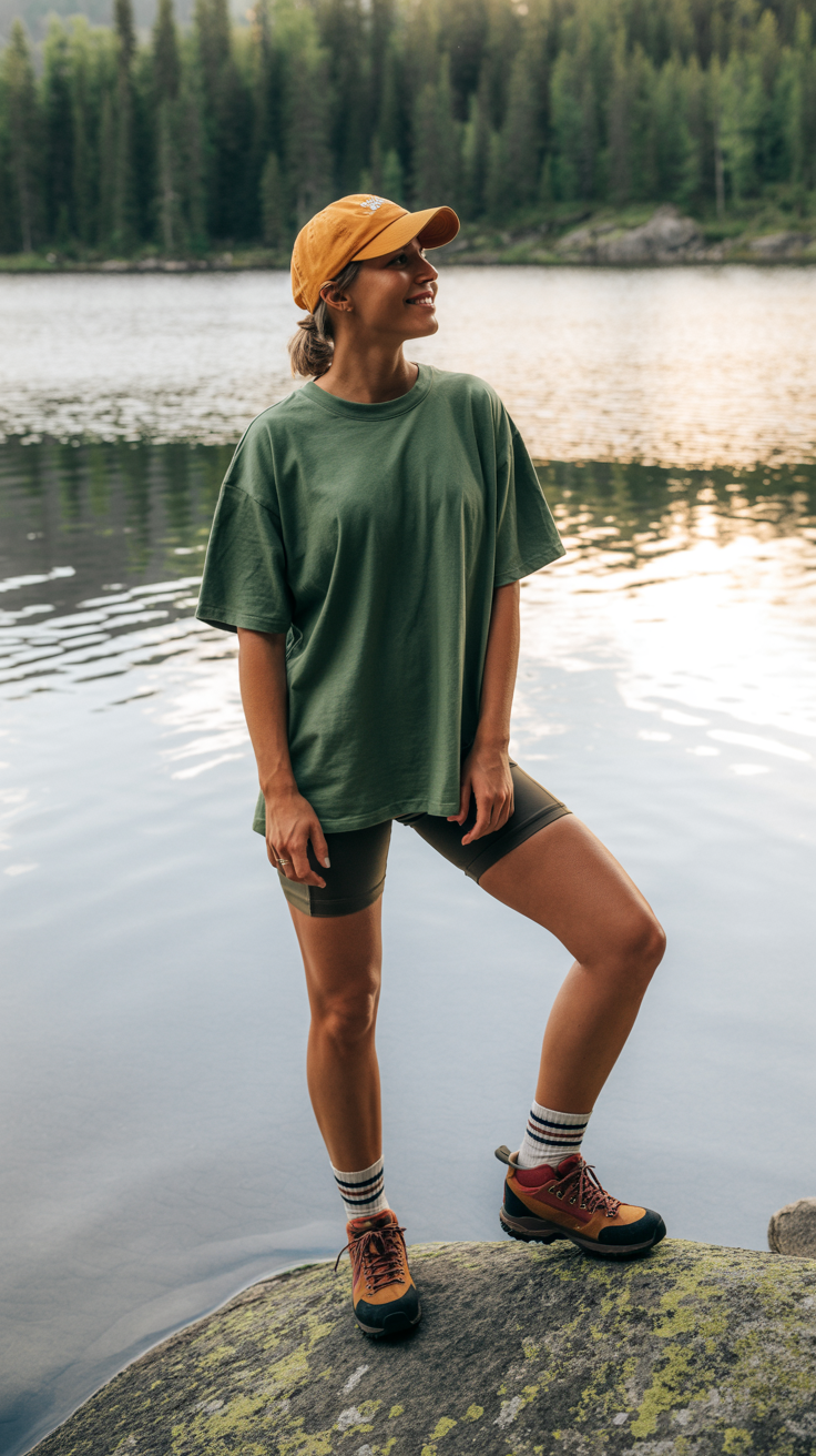 Oversized Tee and Bike Shorts