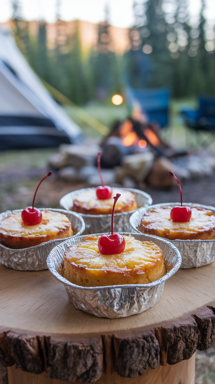Pineapple Upside-Down Foil Cups