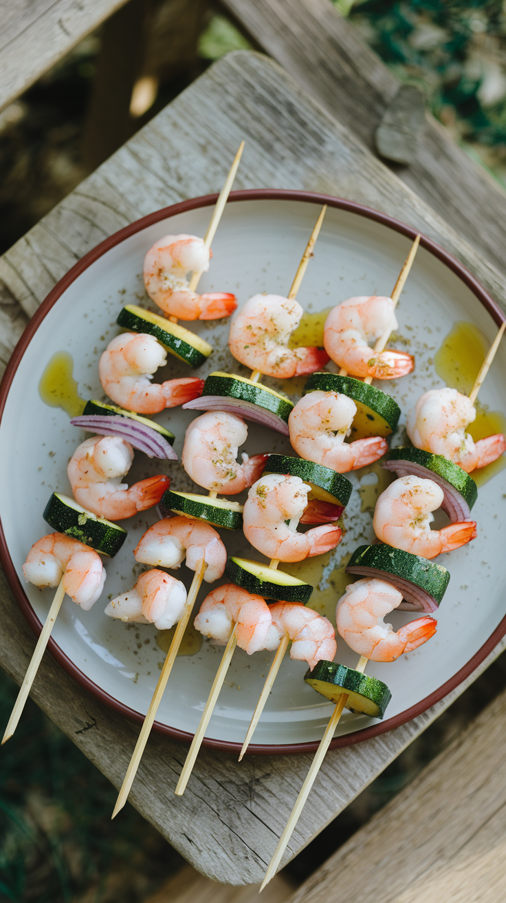 Shrimp and Veggie Skewers