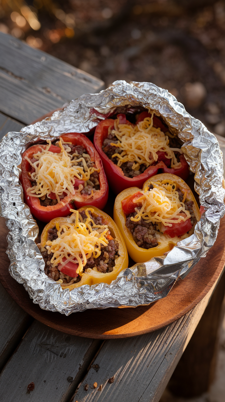 Stuffed Bell Pepper Foil Packs